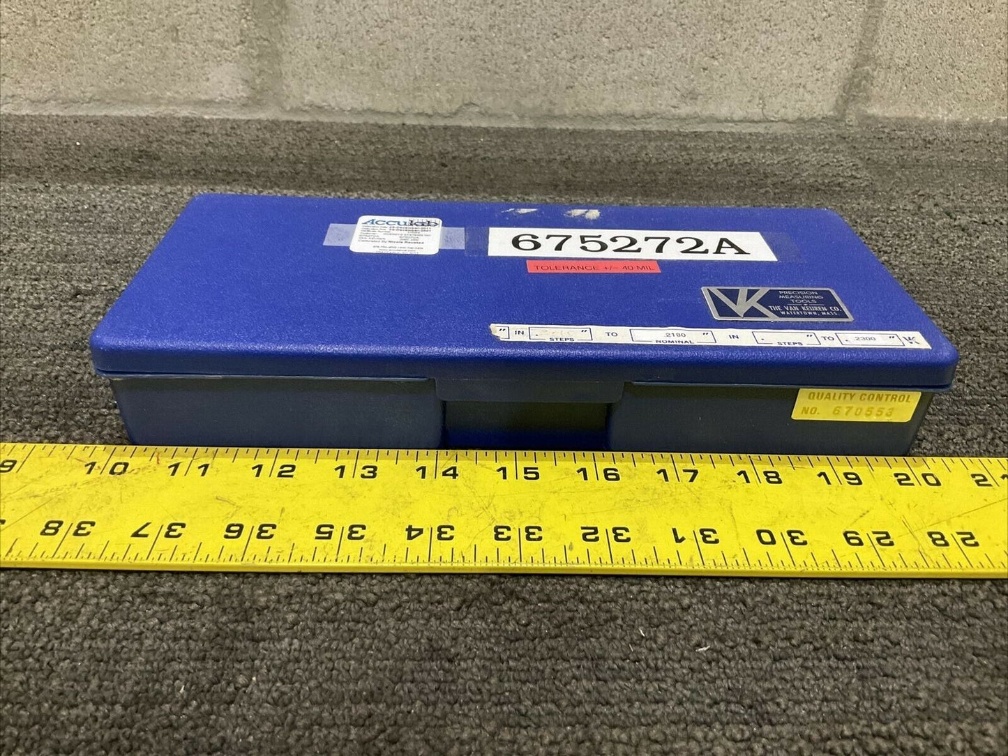 VAN KEUREN .2060-.2300 17 PIECE PIN GAUGE SET 333