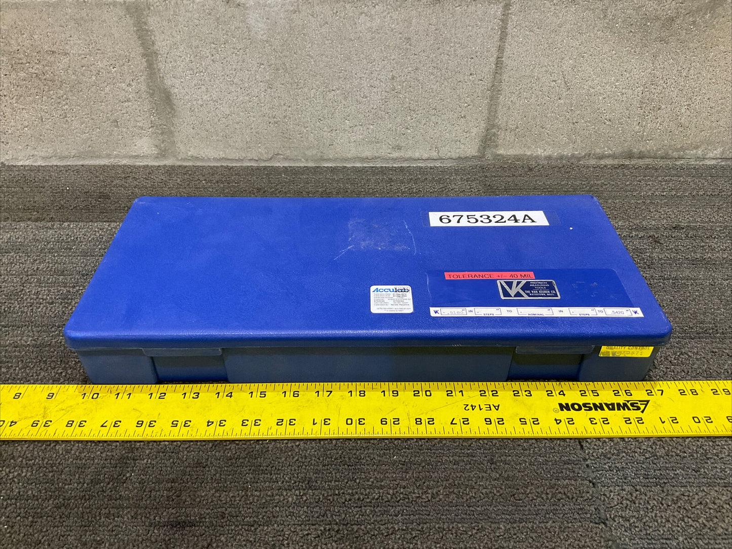 VAN KEUREN .5180-.5420 17 PIECE PIN GAUGE SET 333