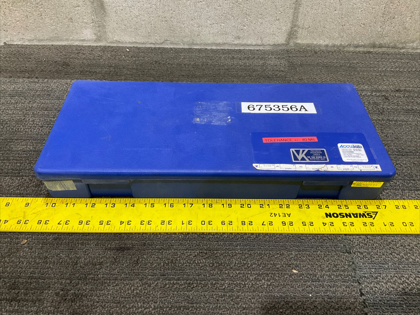 VAN KEUREN .7100-.7220 17 PIECE PIN GAUGE SET 333