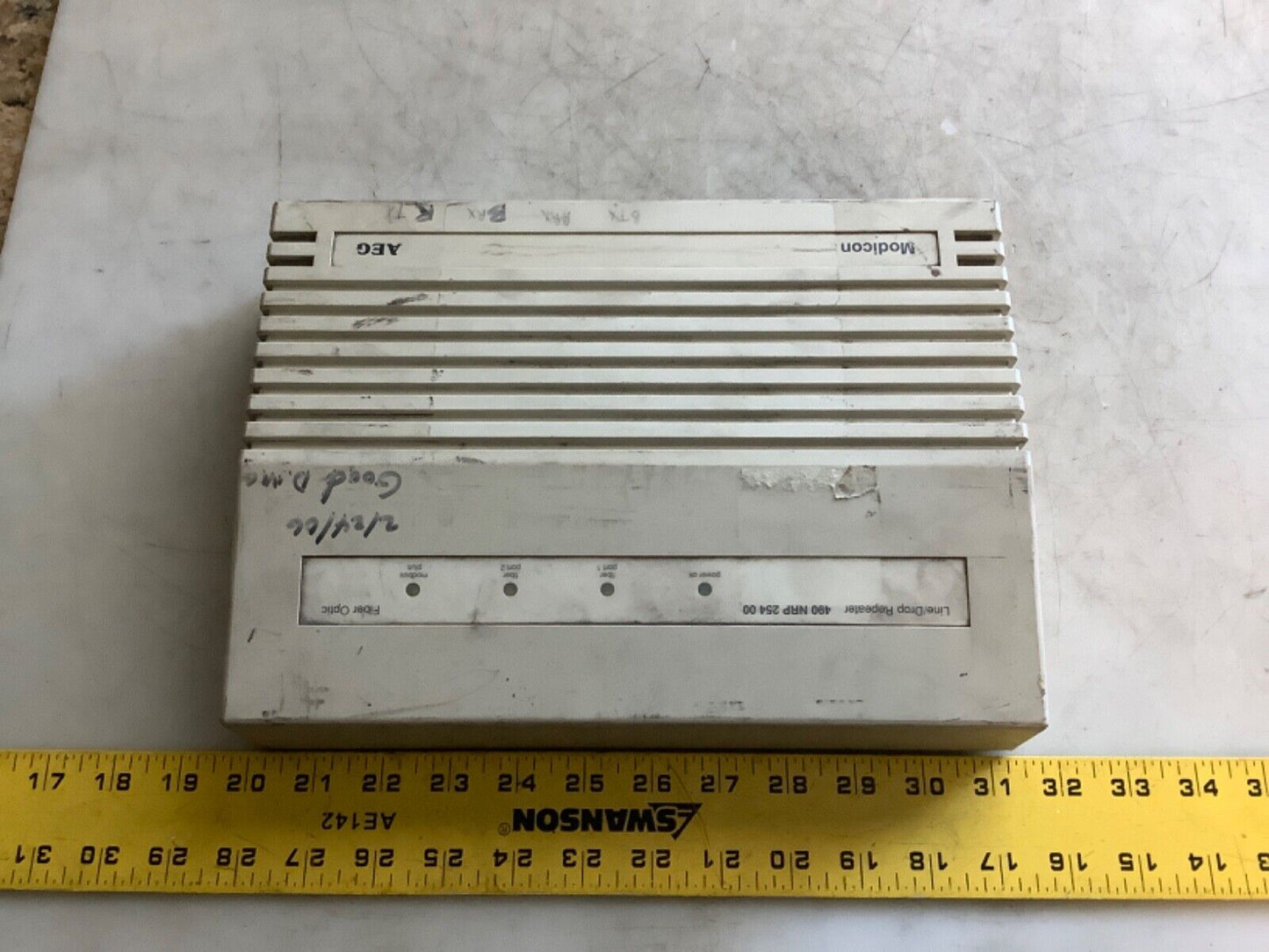MODICON 490NRP25400 FIBER OPTIC LINE DROP REPEATER MODULE 678