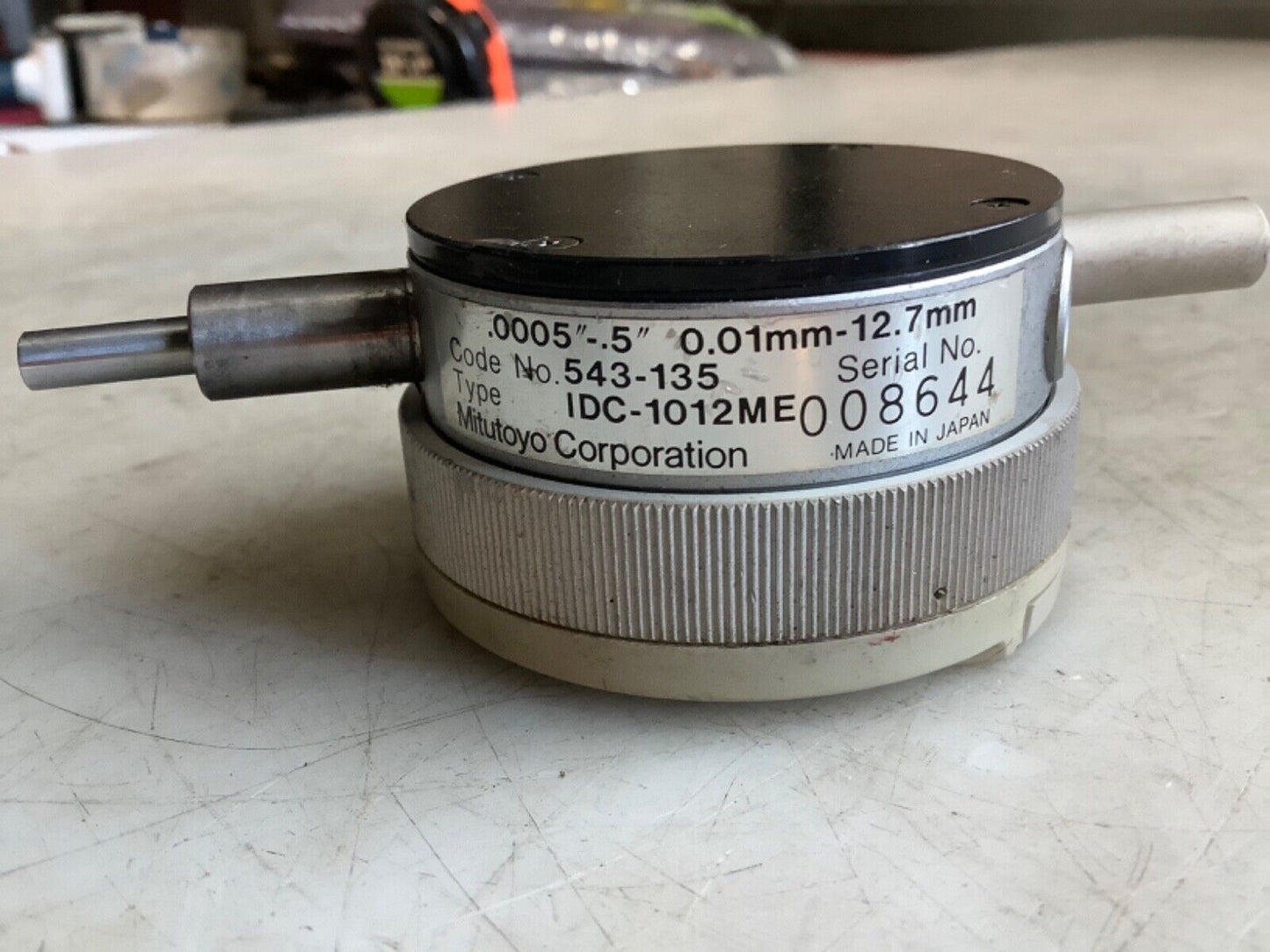 MITUTOYO 543-135 IDC-1012ME ELECTRONIC DIAL INDICATOR 0.0005-0.5IN