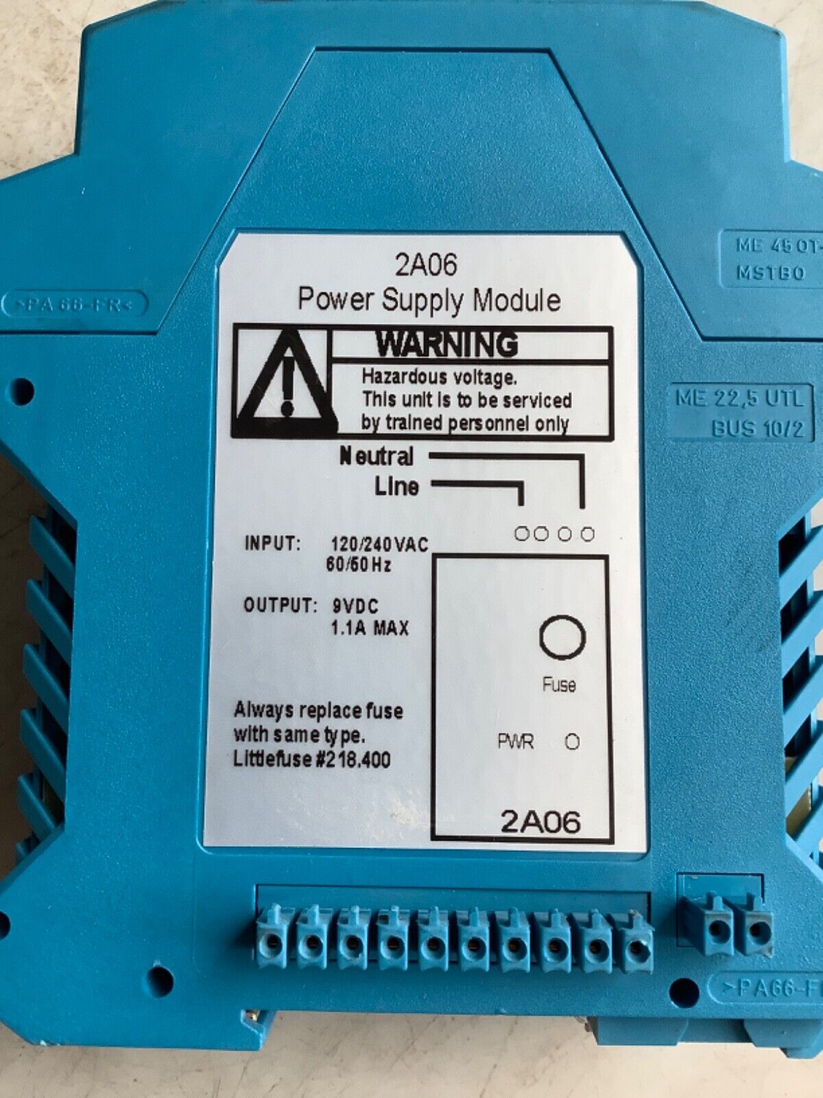WEED INSTRUMENT 2A06 POWER SUPPLY