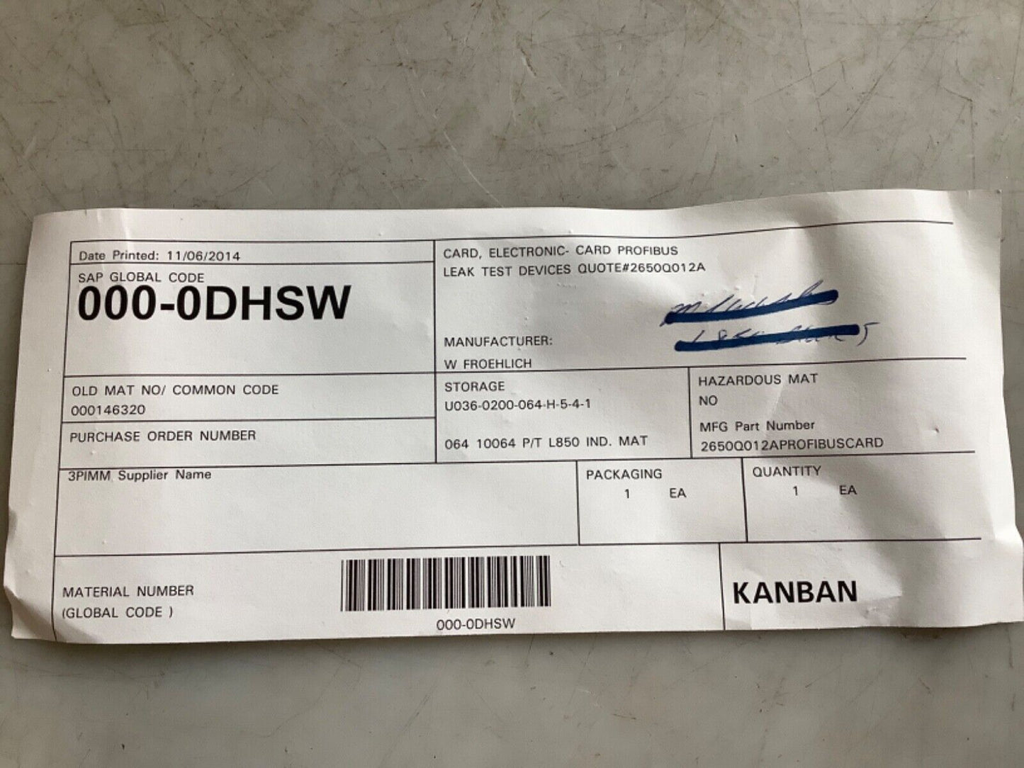 VME-FM 31.167-1010.1 PROFIBUS DP 12MBAUD FIELDBUS COUPLER