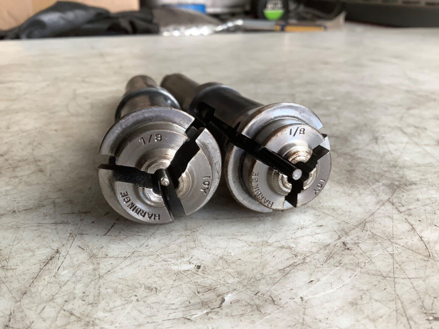 BROWN & SHARPE 110-1 SPRING EJECTOR STOP HARDINGE 10Y COLLET 1/8IN 333 - QTY 2