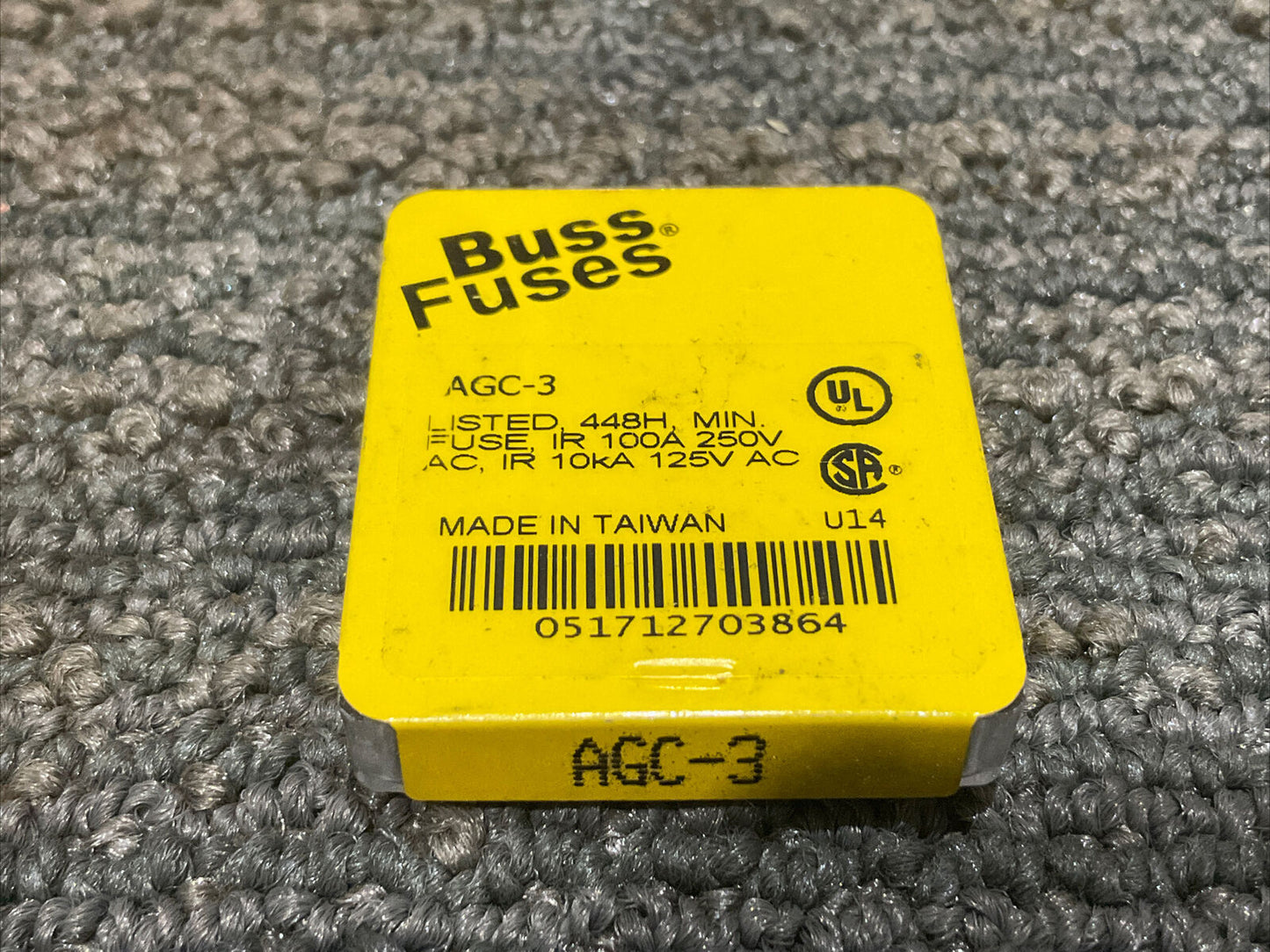 BUSSMANN AGC-3 BUSS FUSES 222 LOT OF 50