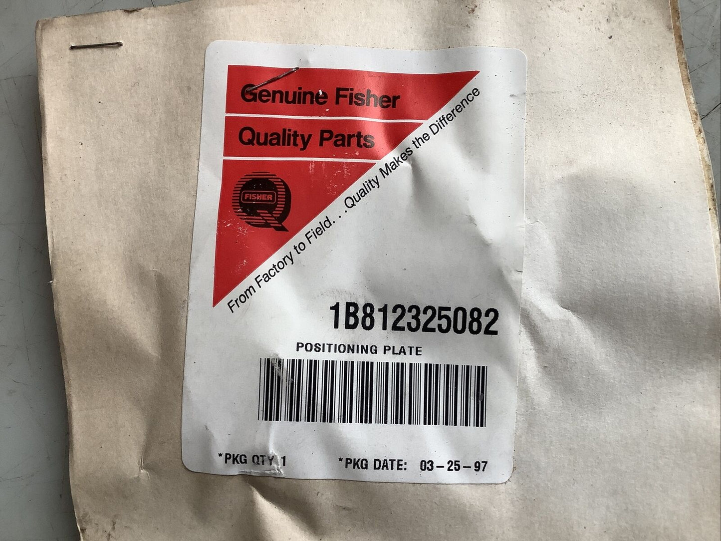 FISHER 1B812325082 VALVE POSITIONING PLATE