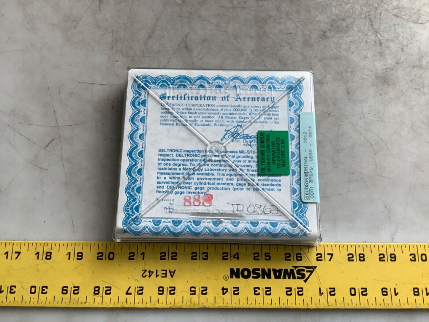DELTRONIC PIN PLUG GAGE SET .0850-.0874 333 - QTY 25