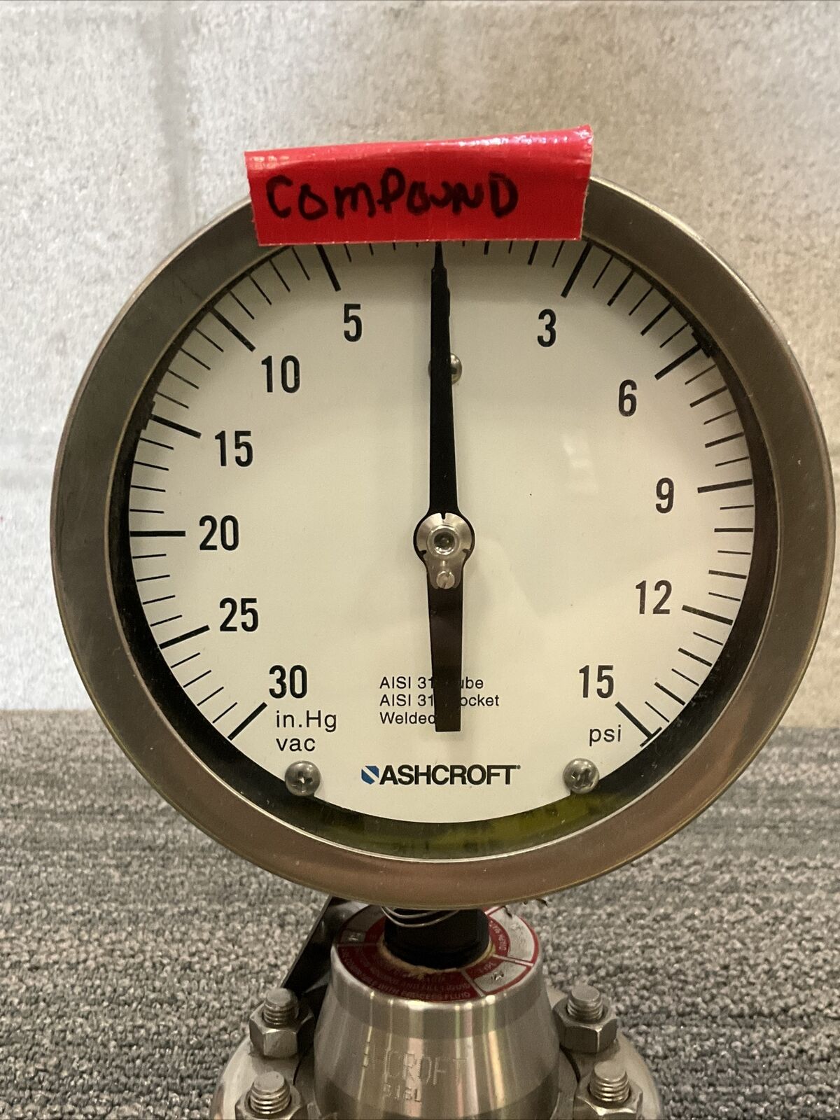 ASHCROFT GAUGE 45 1009S 04L XCKNH WITH DIAPHRAGM SEAL 50 200TS 04T XCKSEYT