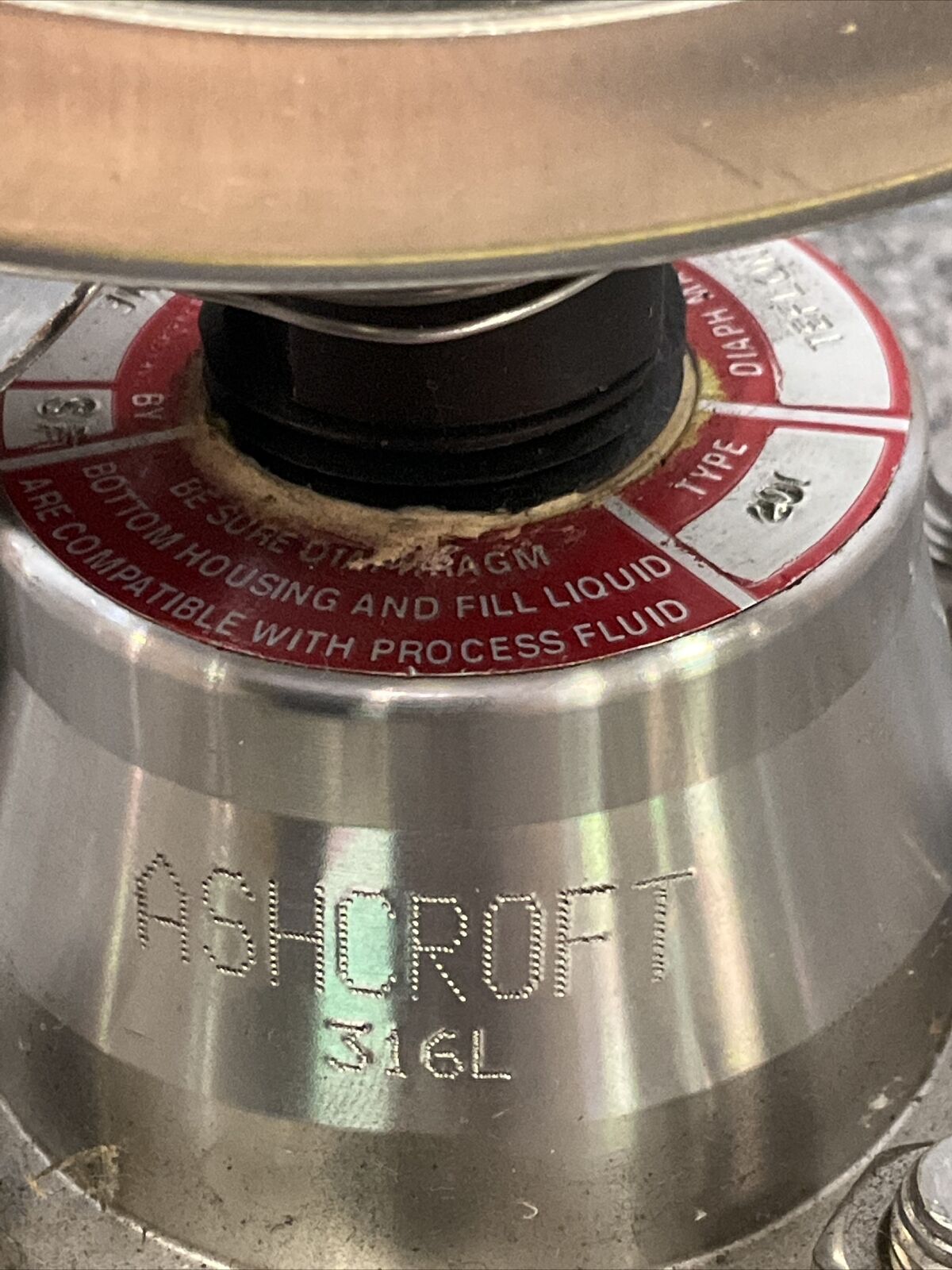 ASHCROFT GAUGE 45 1009S 04L XCKNH WITH DIAPHRAGM SEAL 50 200TS 04T XCKSEYT