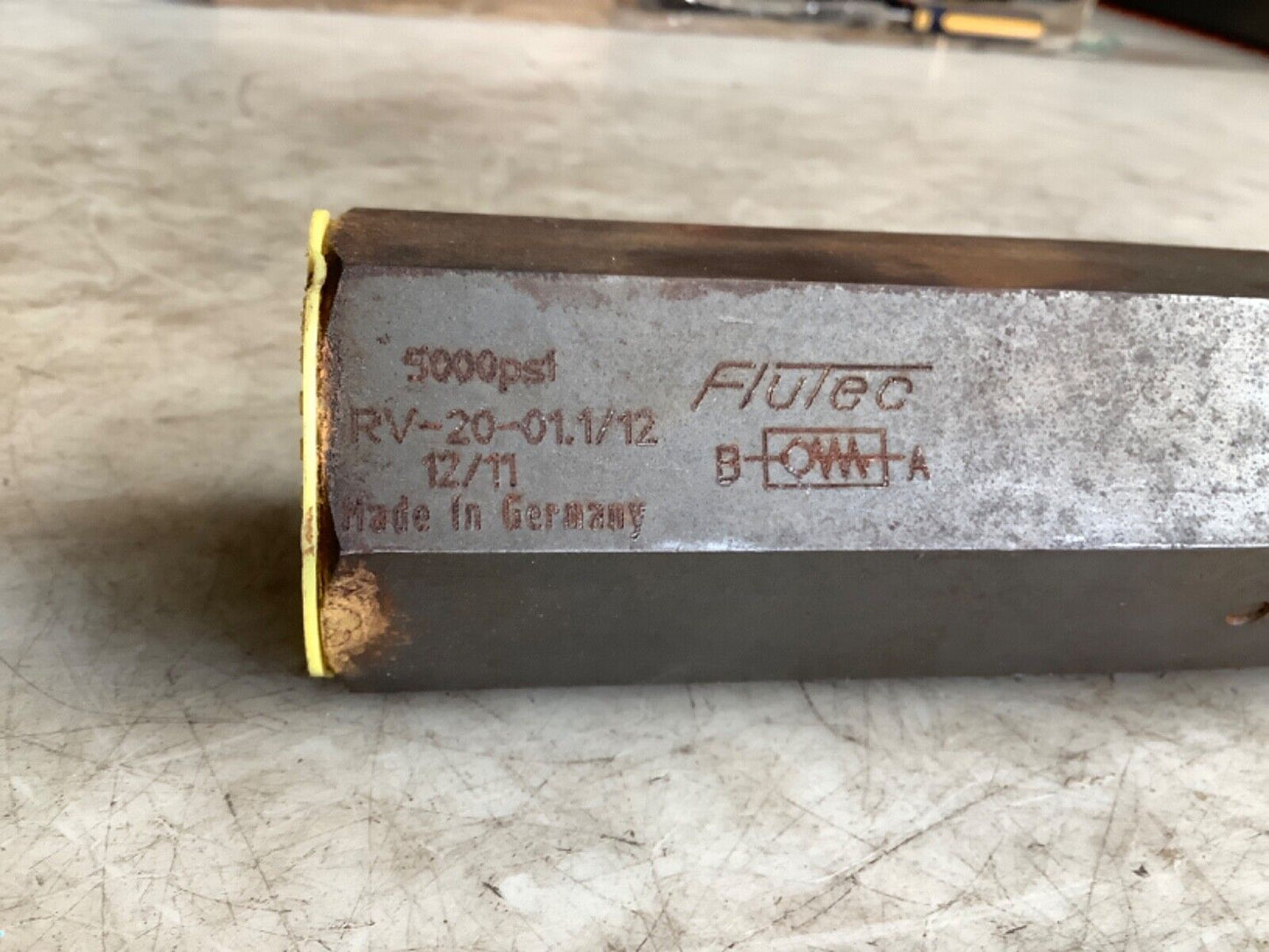 FLUTEC RV-20-01.1/12 HYDRAULIC CHECK VALVE 5000PSI 222