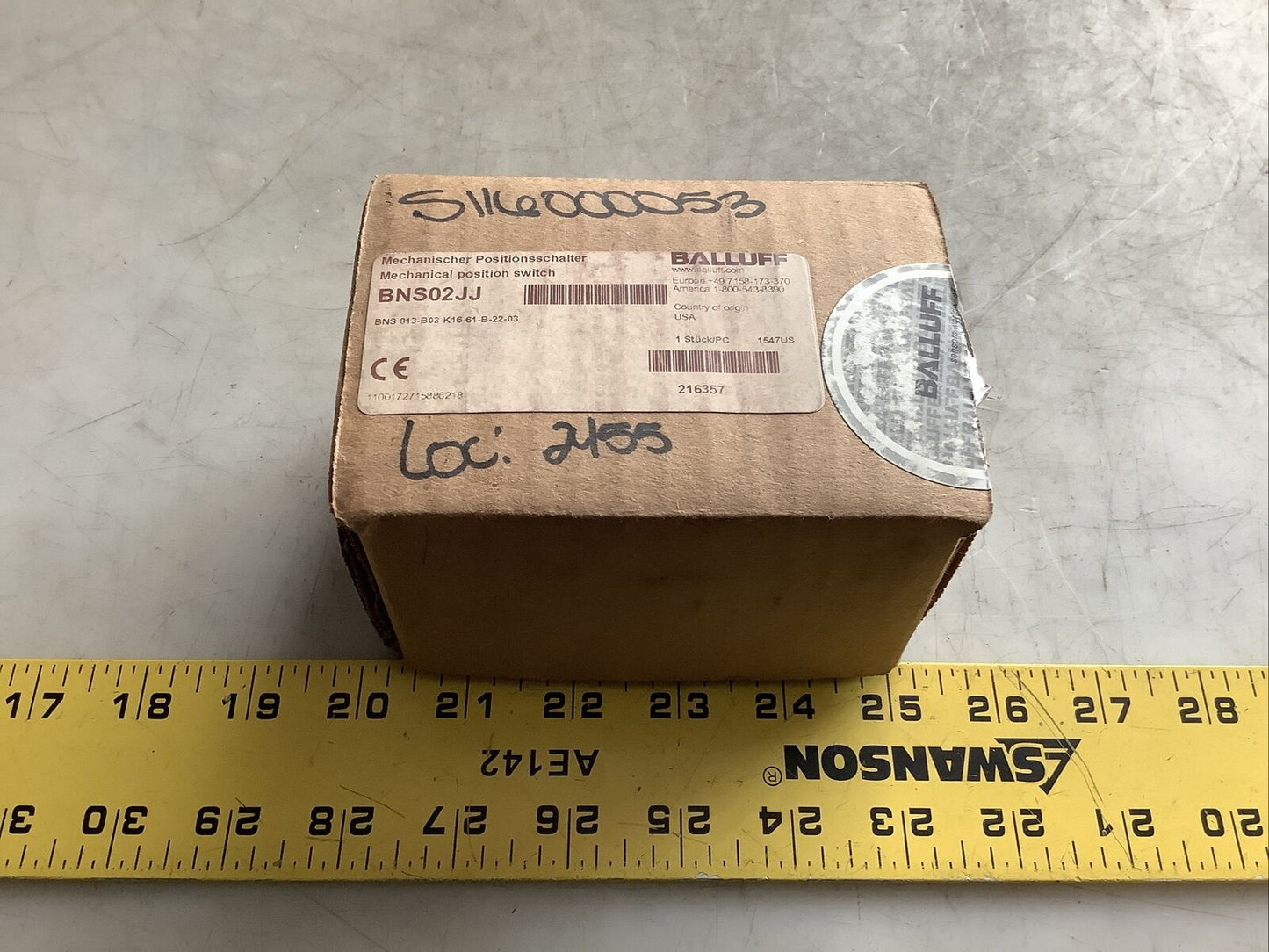 BALLUFF BNS02JJ MECHANICAL POSITION SWITCH 999