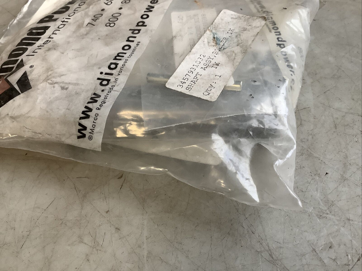 DIAMOND POWER 3457931032 SHAFT ASSEMBLY ROLLER 678