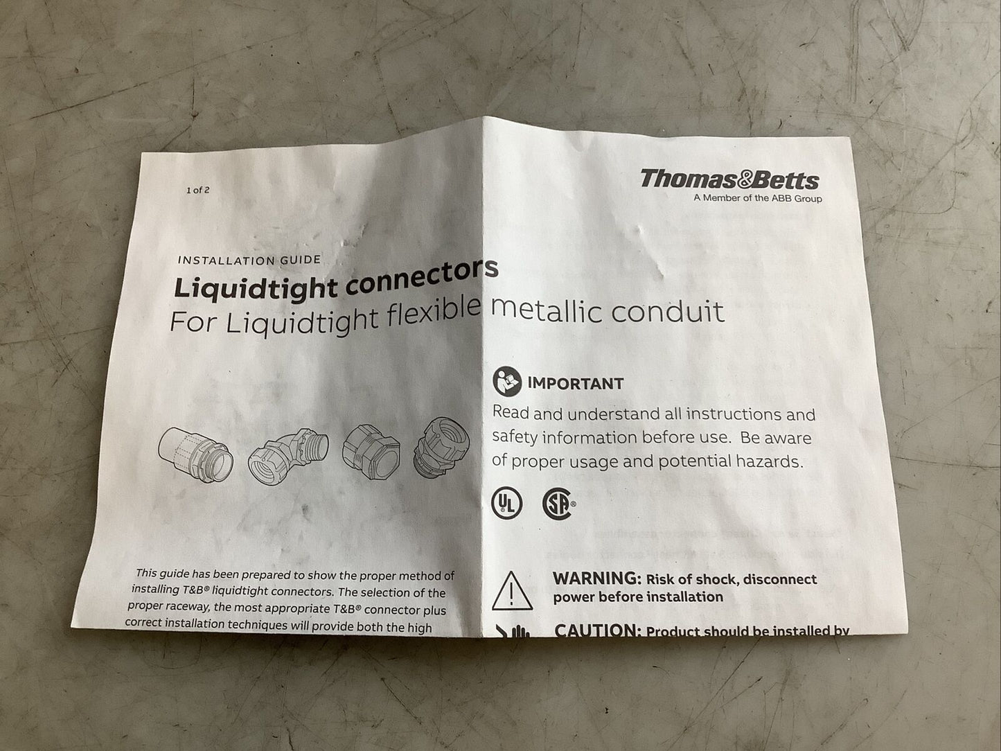 THOMAS BETTS 5257AL ELBOW LIQUID TIGHT CONNECTOR 2IN 90 DEG 678
