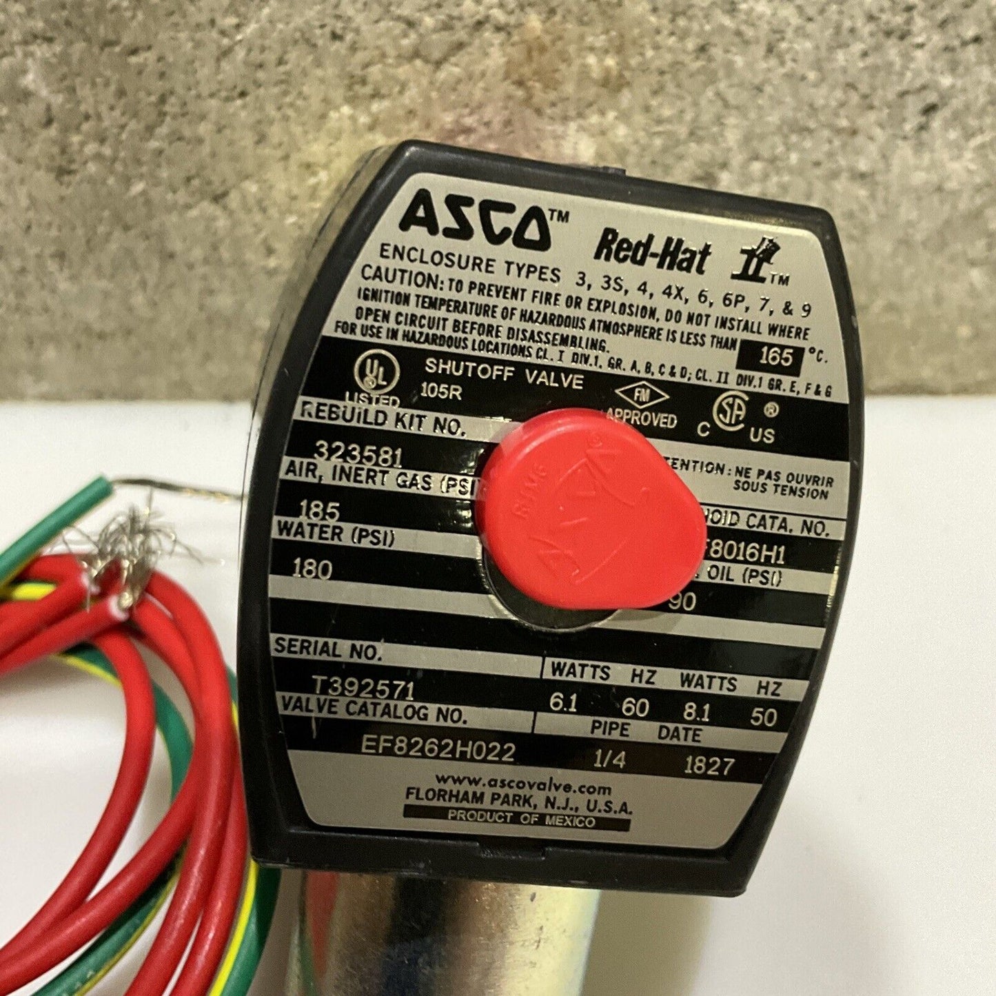 ASCO EF8262H022 SOLENOID VALVE 678