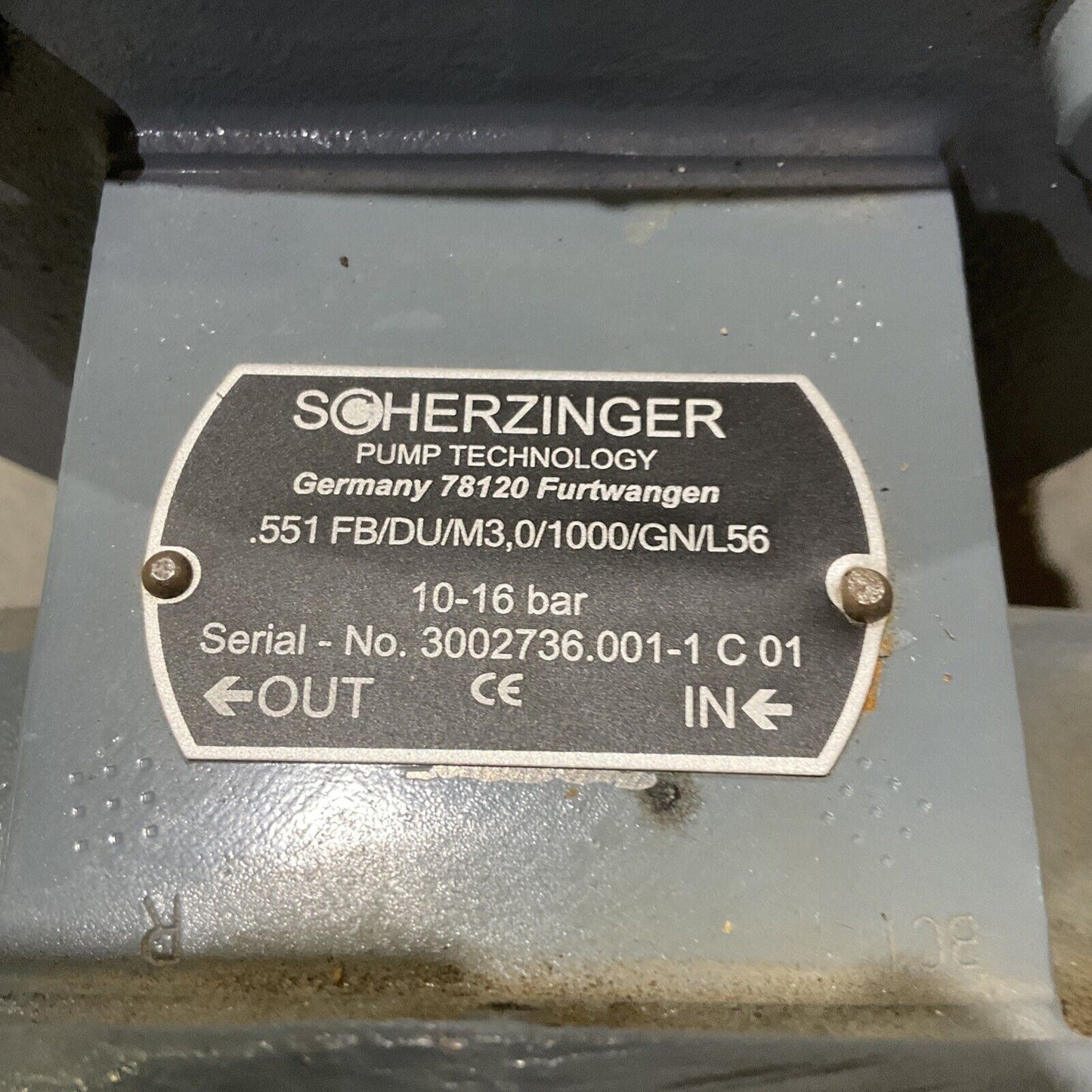 SCHERZINGER PUMP .551 FB/DU/M3,0/1000/GN/L56 ELEKTRA 1TZ9003-1BC63-4NA4-Z MOTOR