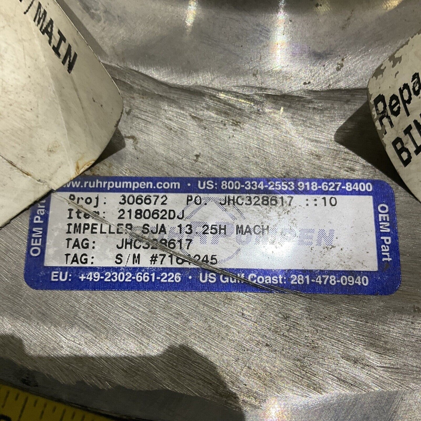 RUHRPUMPEN 218062-DJ IMPELLER SJA 13.25H MACH 678