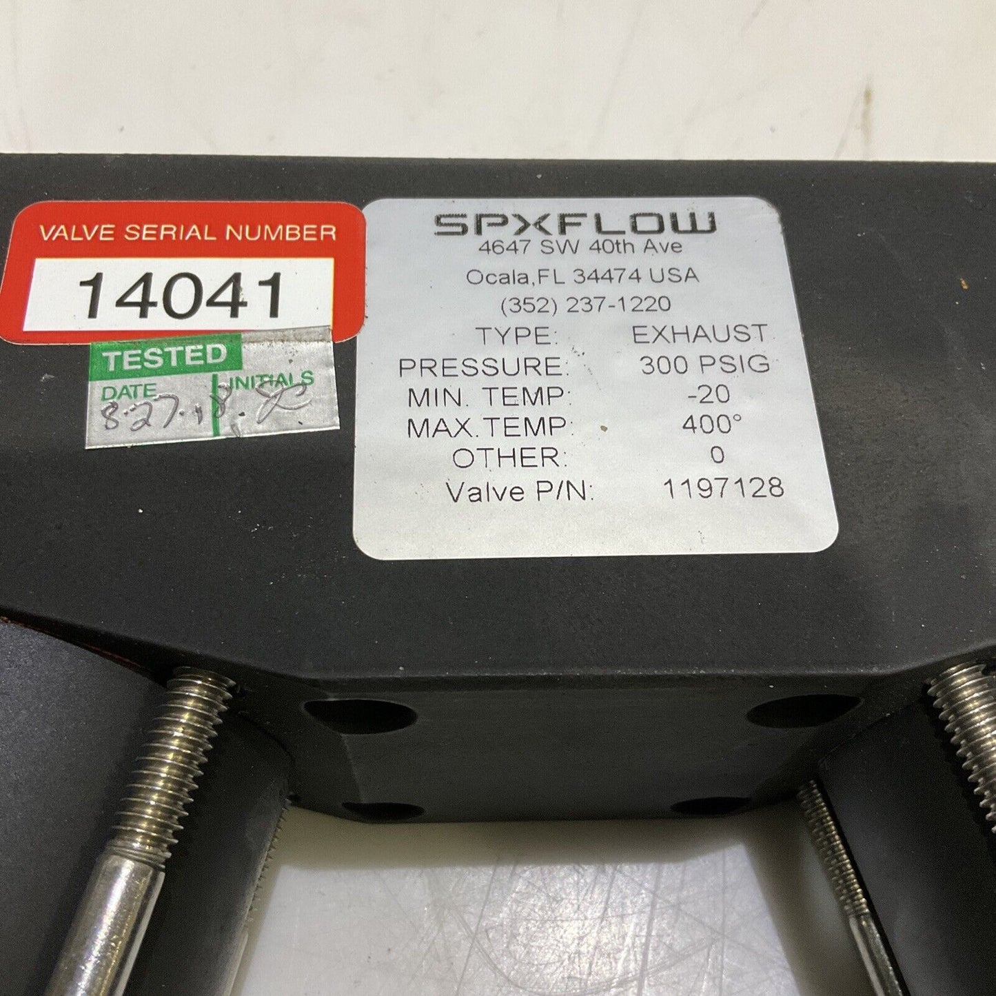 SPXFLOW 1197128 PNEUMATIC PRODUCTS EXHAUST VALVE 1 IN 300 PSIG -20/400 0 678