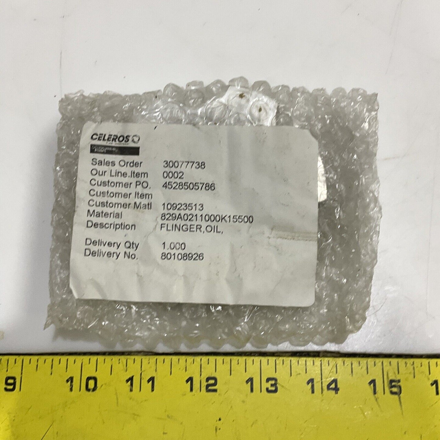 CELEROS UNION PUMP 829A0211000K15500 OIL FLINGER 678