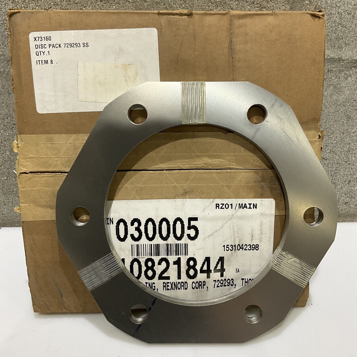 REXNORD THOMAS X73160 729293 DISC COUPLING PACK 678