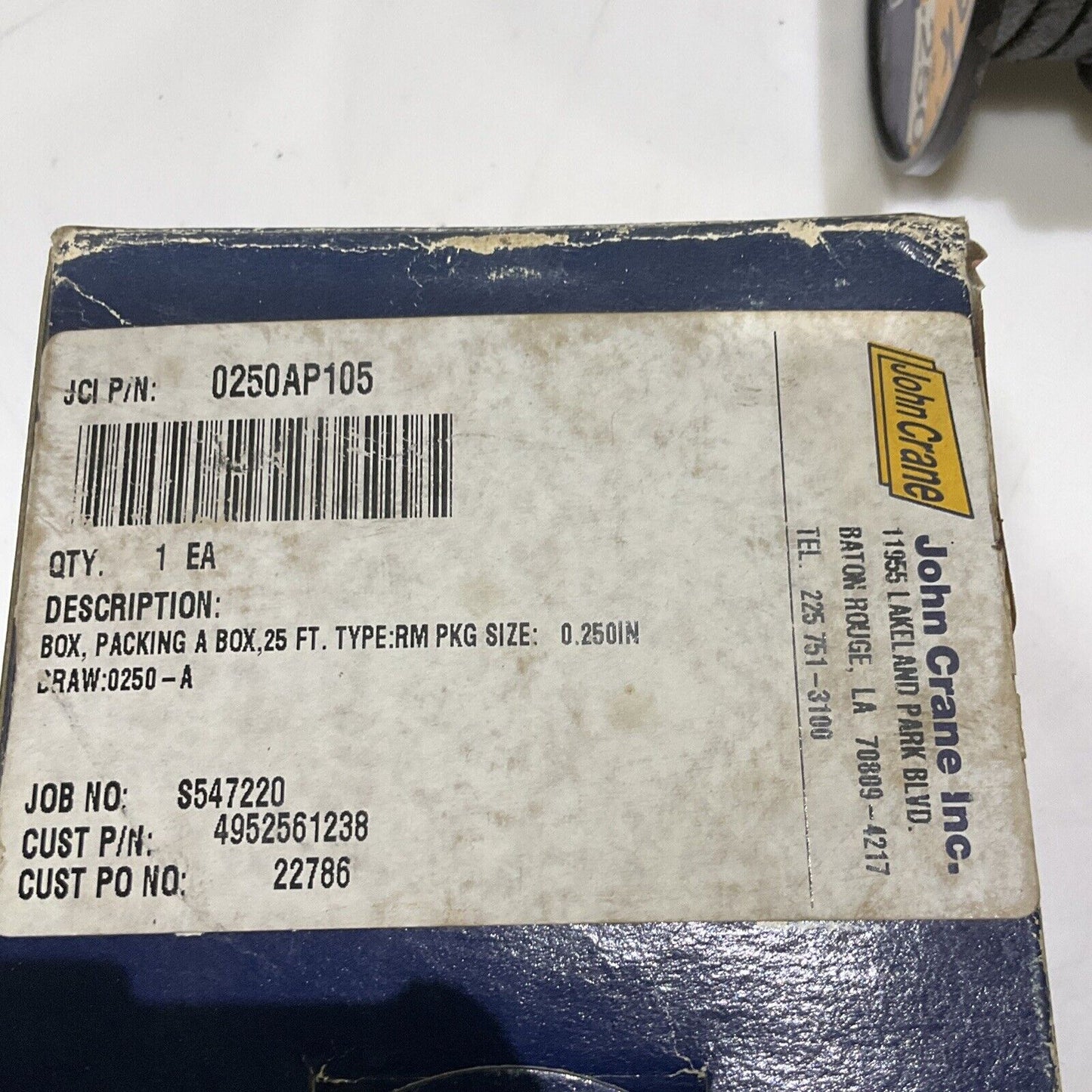 RITE-PAK K1761 P105 MECHNICAL PACKING SIZE .250 LENGTH 25' 678