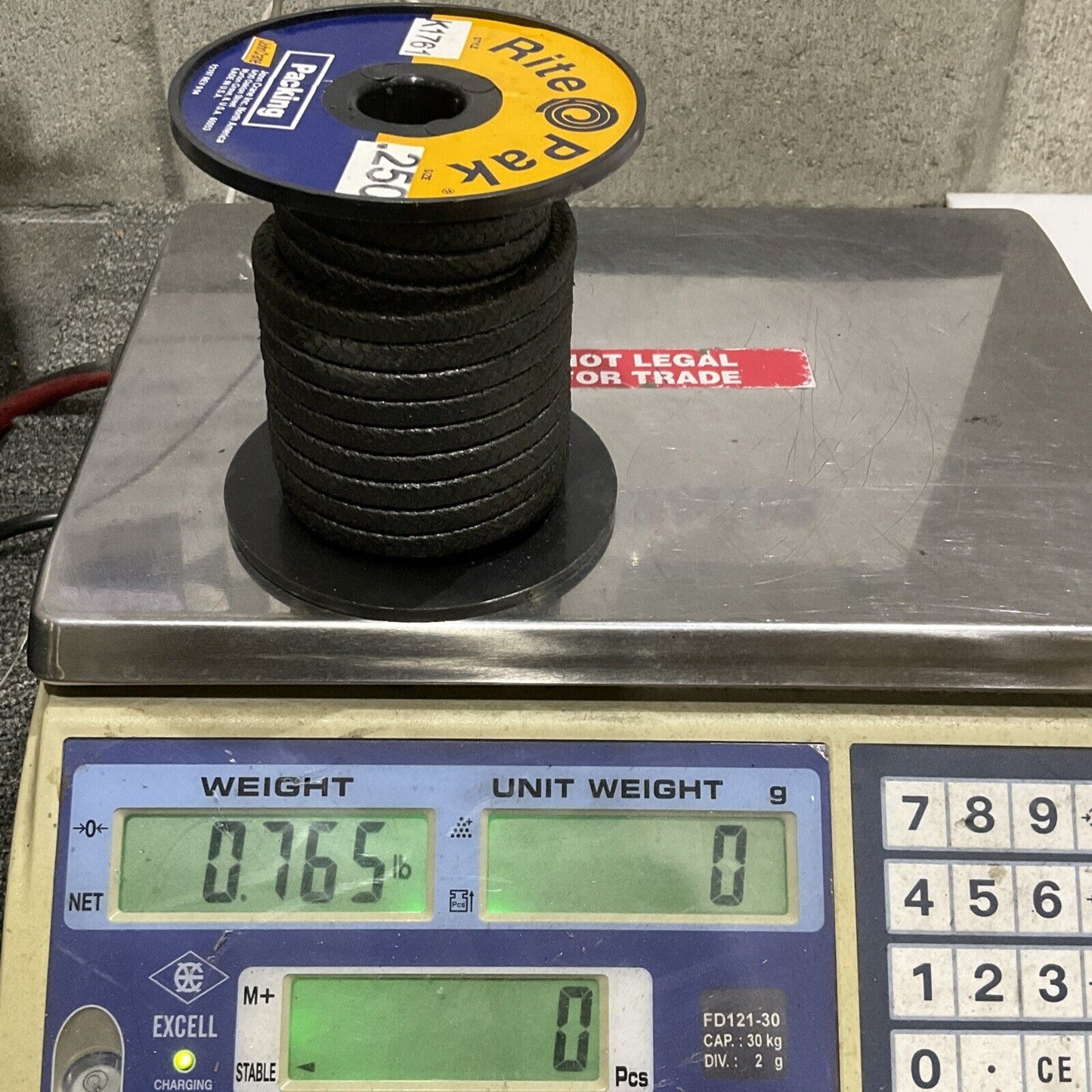 RITE-PAK K1761 P105 MECHNICAL PACKING SIZE .250 LENGTH 25' 678