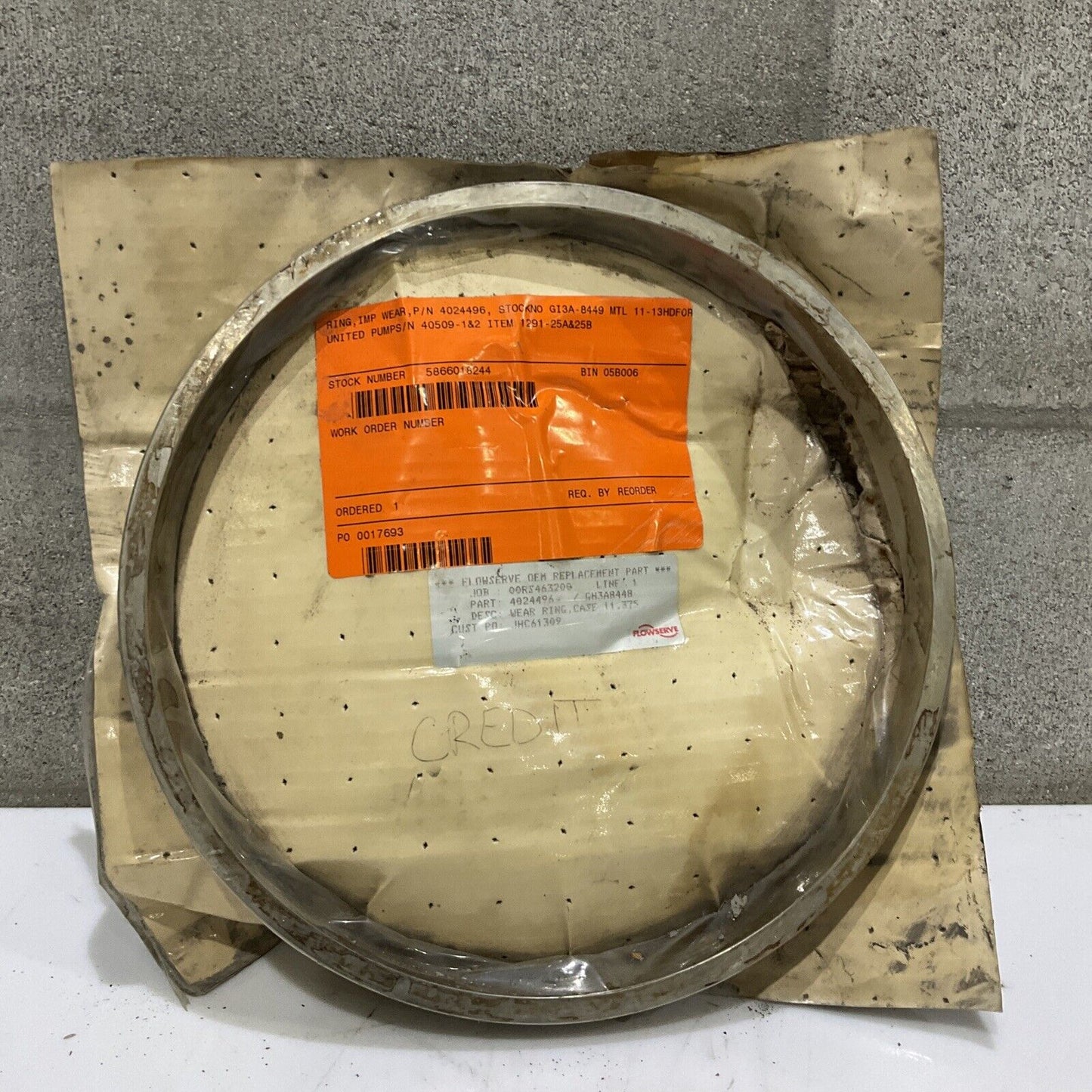 FLOWSERVE 4024496 GH3A8448 IMPELLER WEAR RING 678 LOT OF 2