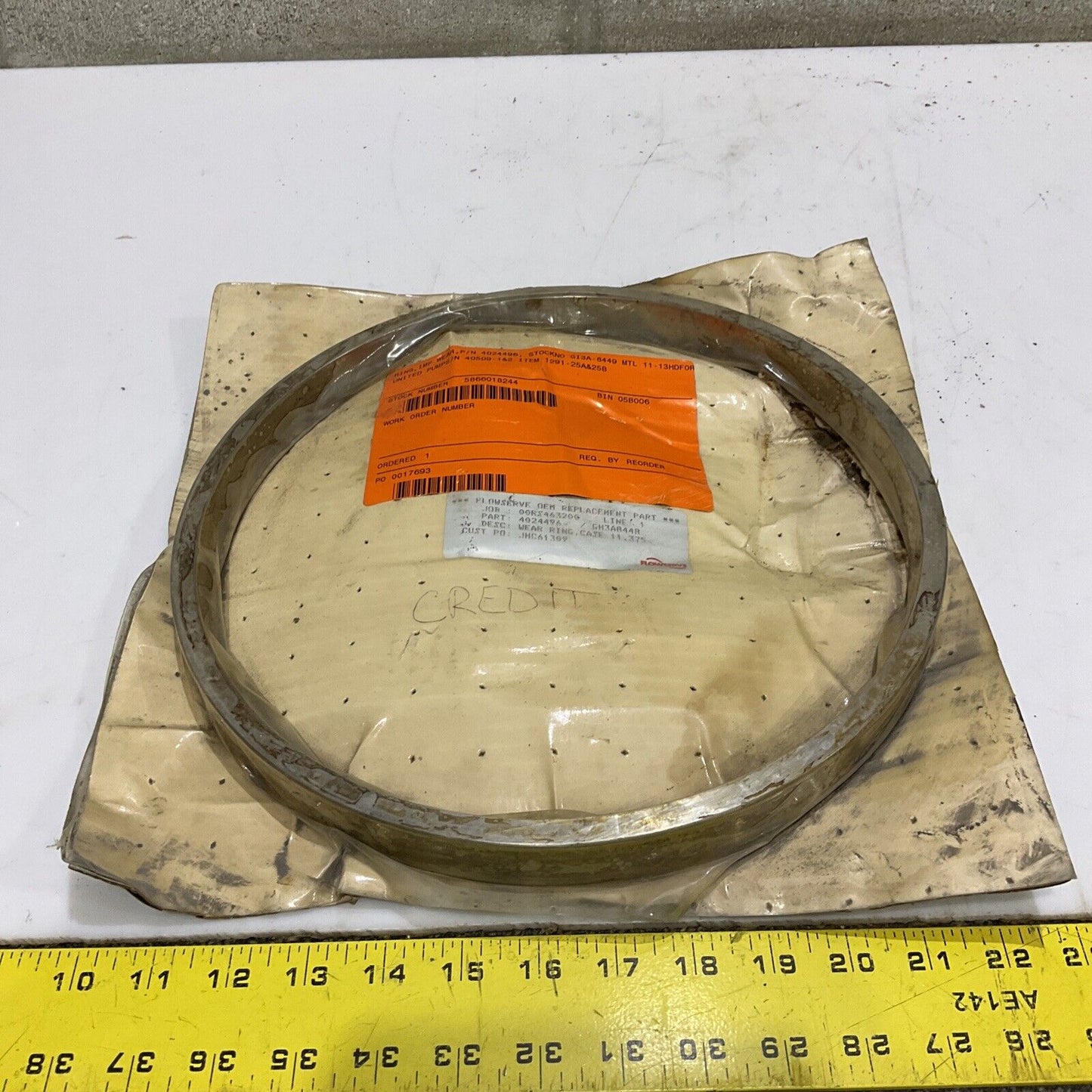 FLOWSERVE 4024496 GH3A8448 IMPELLER WEAR RING 678 LOT OF 2
