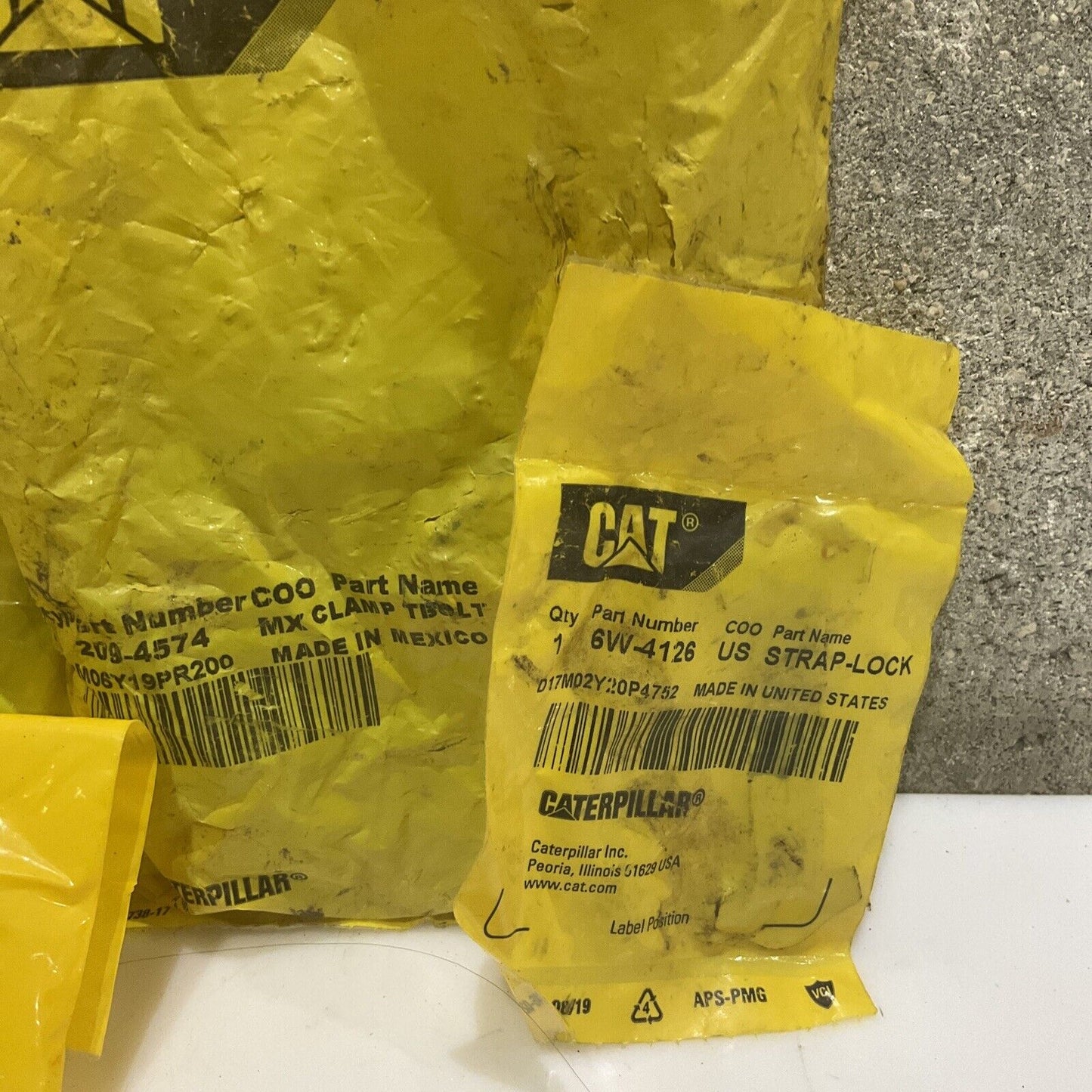 CAT 209 4574, 6W-4126, 225-7739, 0960015, 4F9652 CATERPILLAR PARTS 107 LOT OF 11