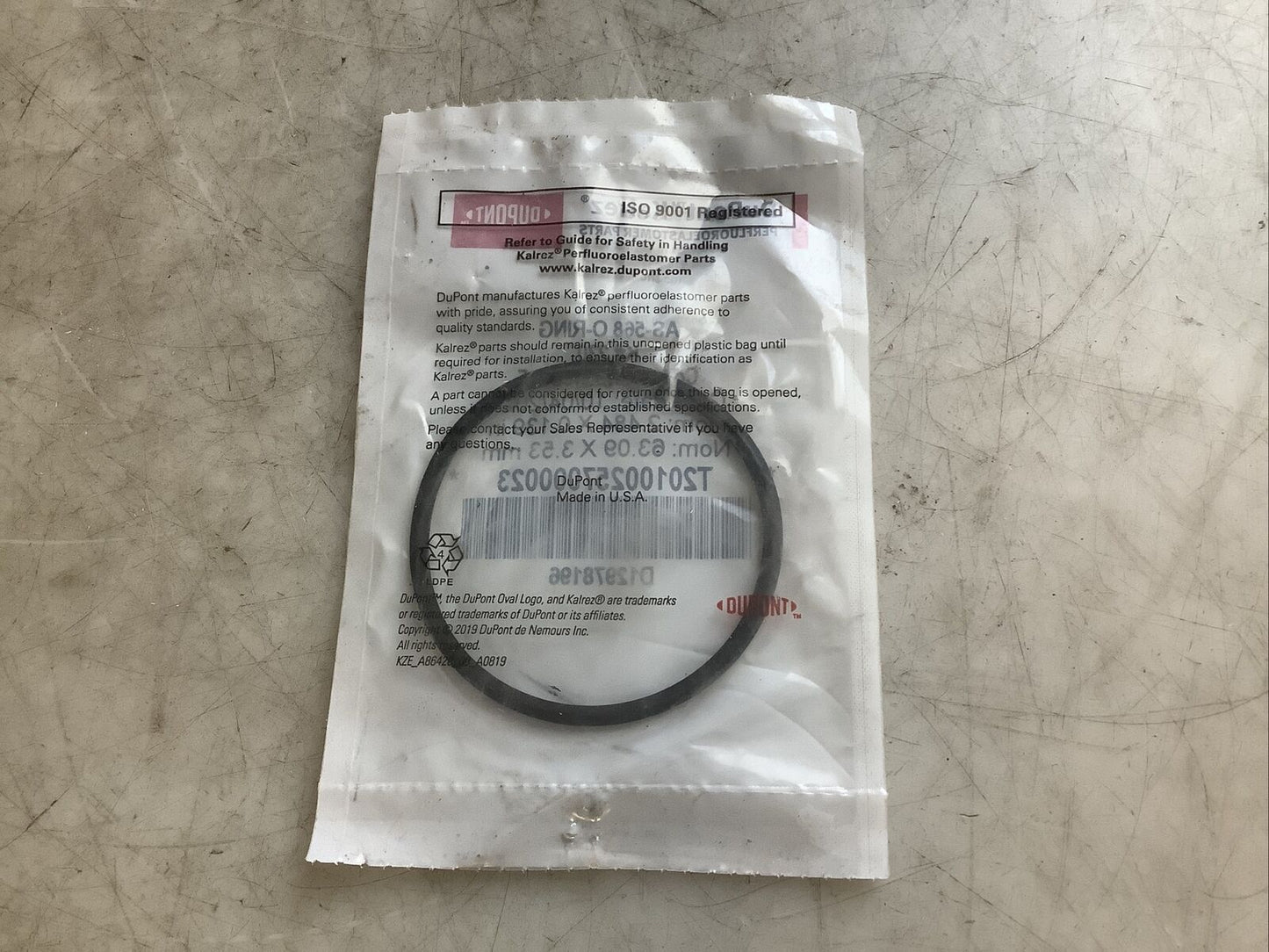 DUPONT AS-568 K230 O-RING COMPOUND 1050LF 2.484IN X 0.139IN 678 - LOT OF 3
