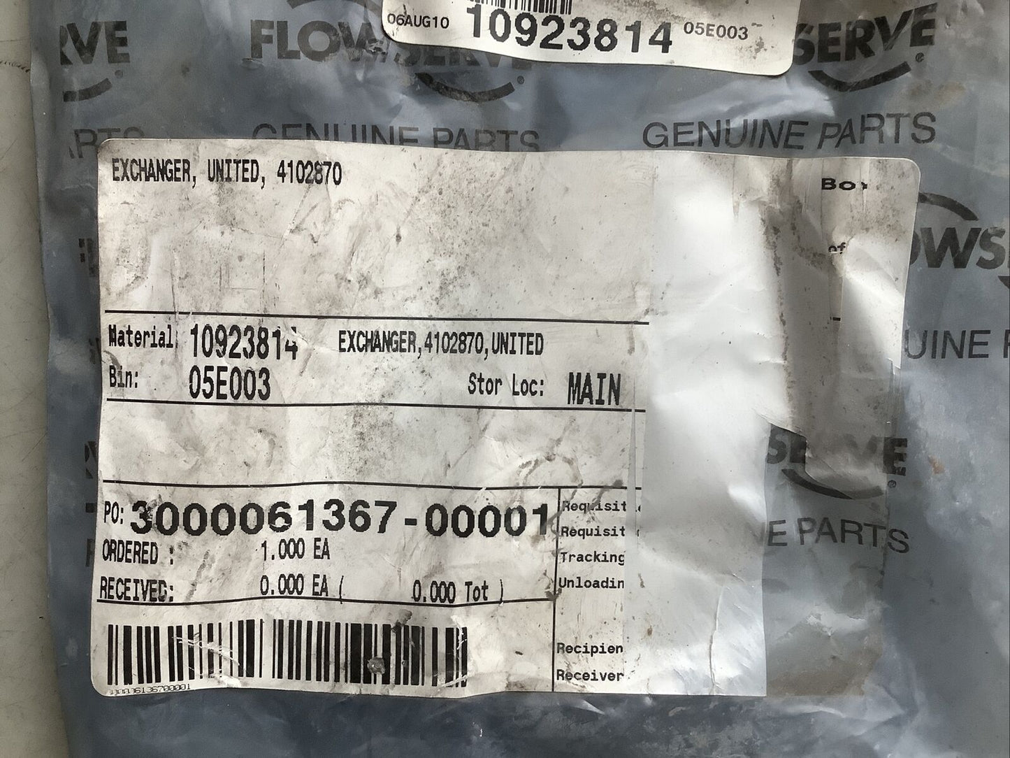 FLOWSERVE 4102870 EXCHANGER 678