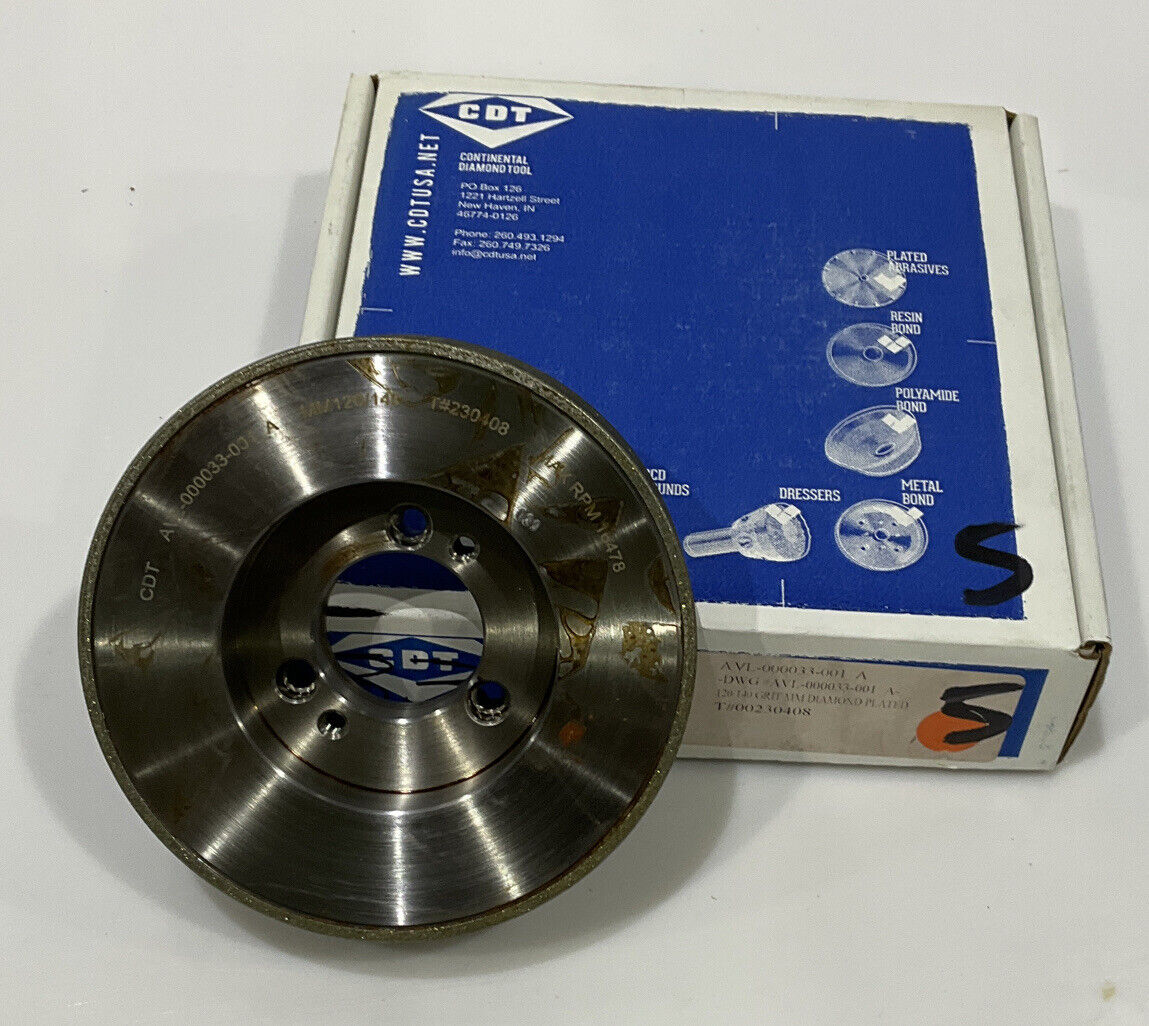 CONTINENTAL DIAMOND TOOL 230408 120/140 GRIT 5.795” DIAMETER GRINDING WHEEL 1.5"