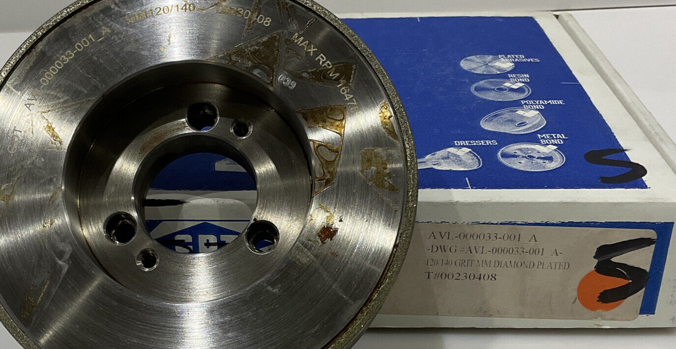 CONTINENTAL DIAMOND TOOL 230408 120/140 GRIT 5.795” DIAMETER GRINDING WHEEL 1.5"
