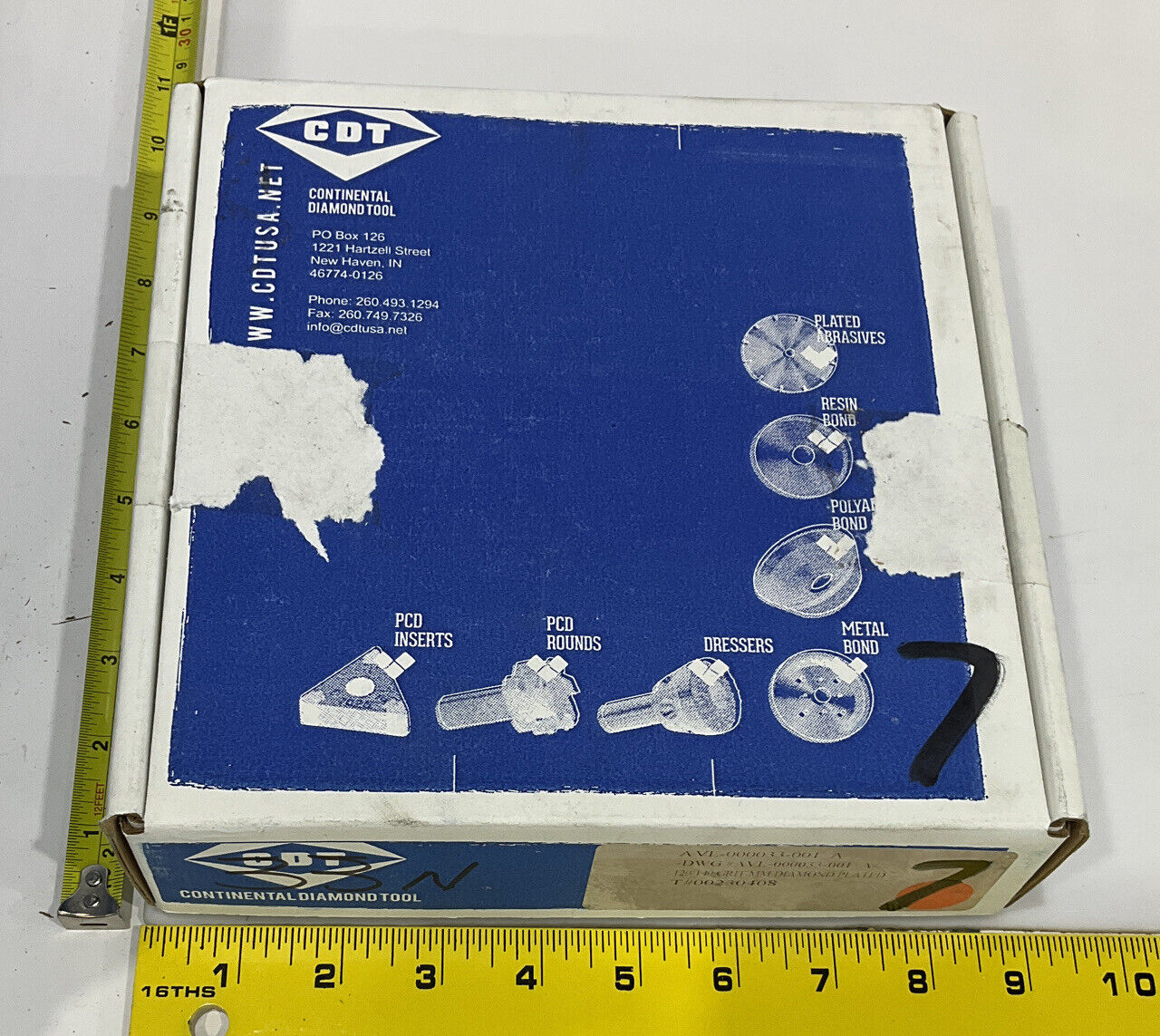 CONTINENTAL DIAMOND TOOL 230408 120/140 GRIT 5.793” DIAMETER GRINDING WHEEL 1.5"
