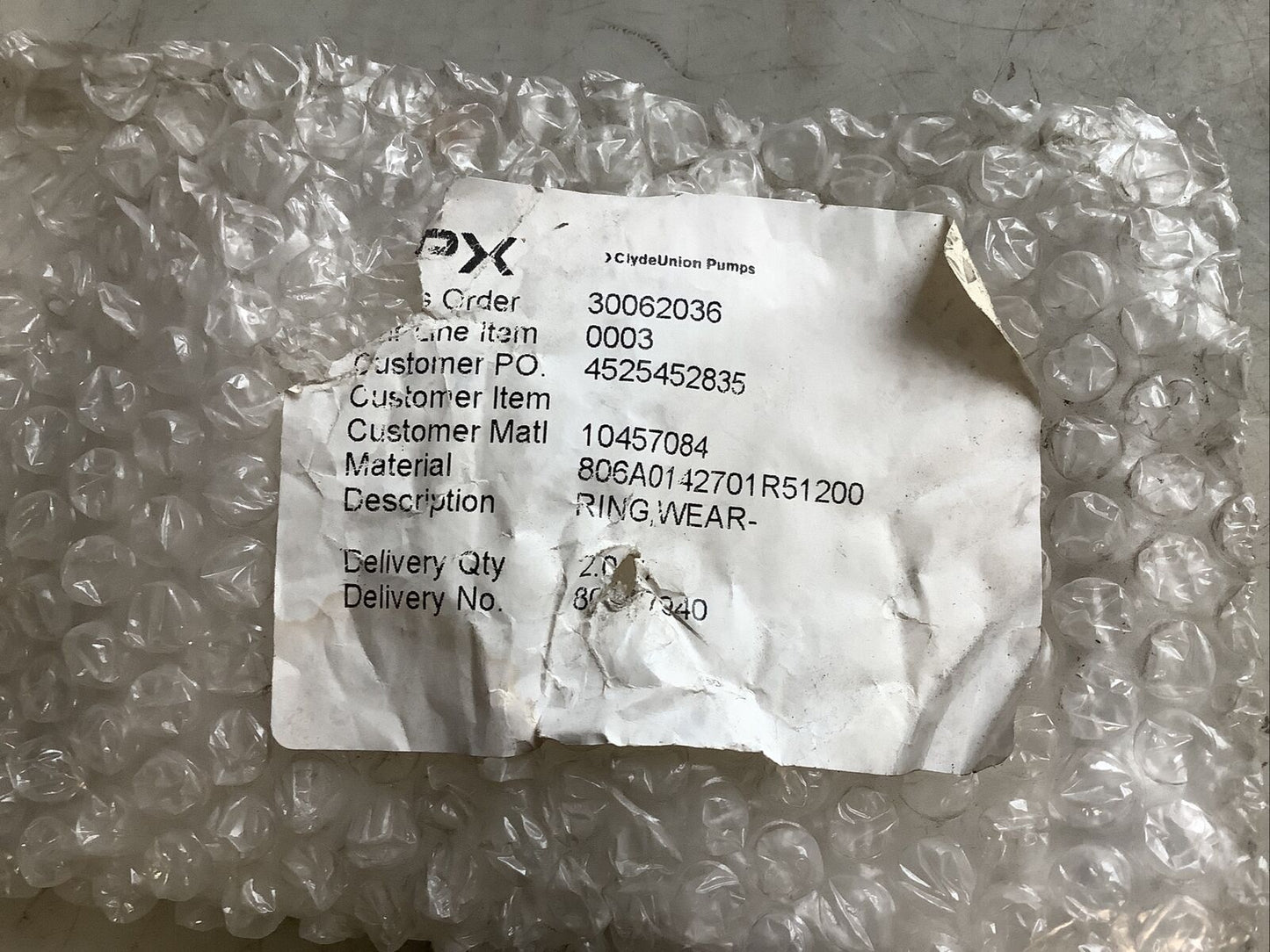 SPX 806A0142701R51200 WEAR RING 678
