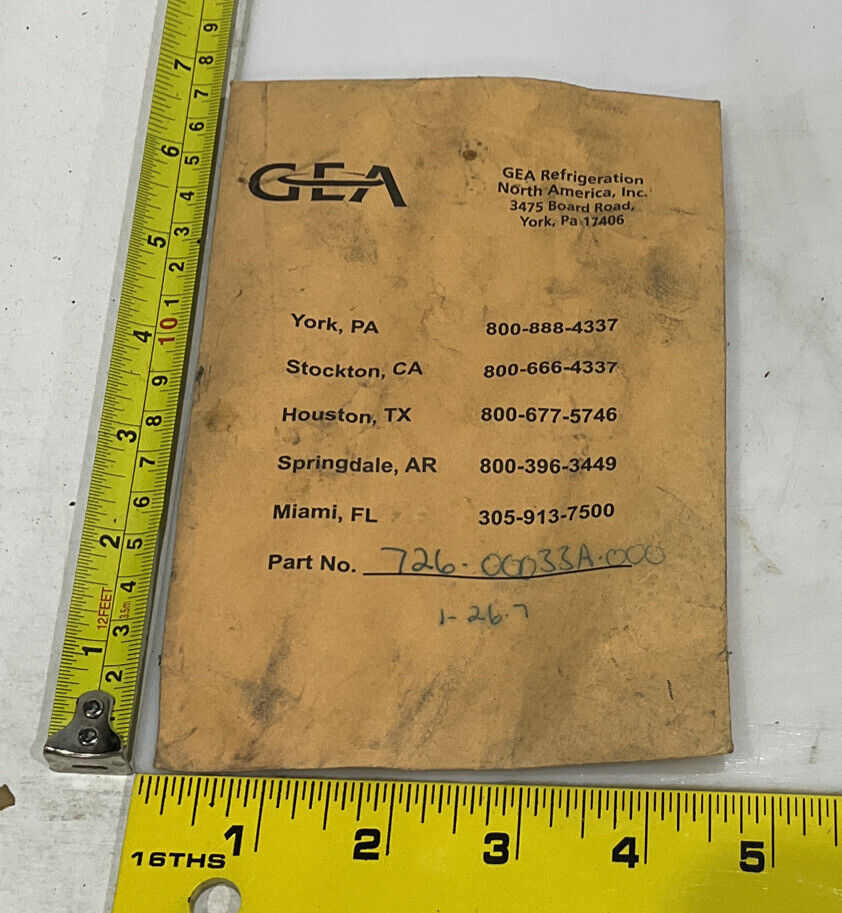 GEA 726-00033A-000 REFRIGERATION