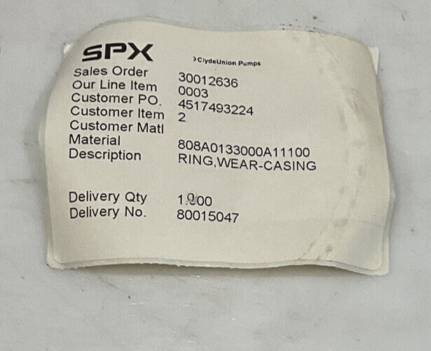 SPX UNION 808A0133000A11100 WEAR-CASING RING