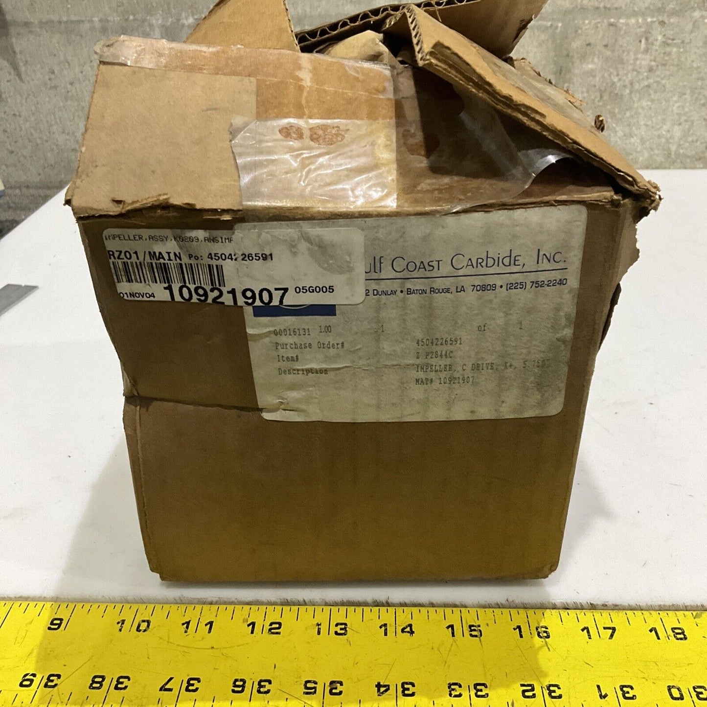 GULF COAST CARBIDE Z P2844C 9-3375C-V IMPELLER C DRIVE K+ 5.750 IN 678