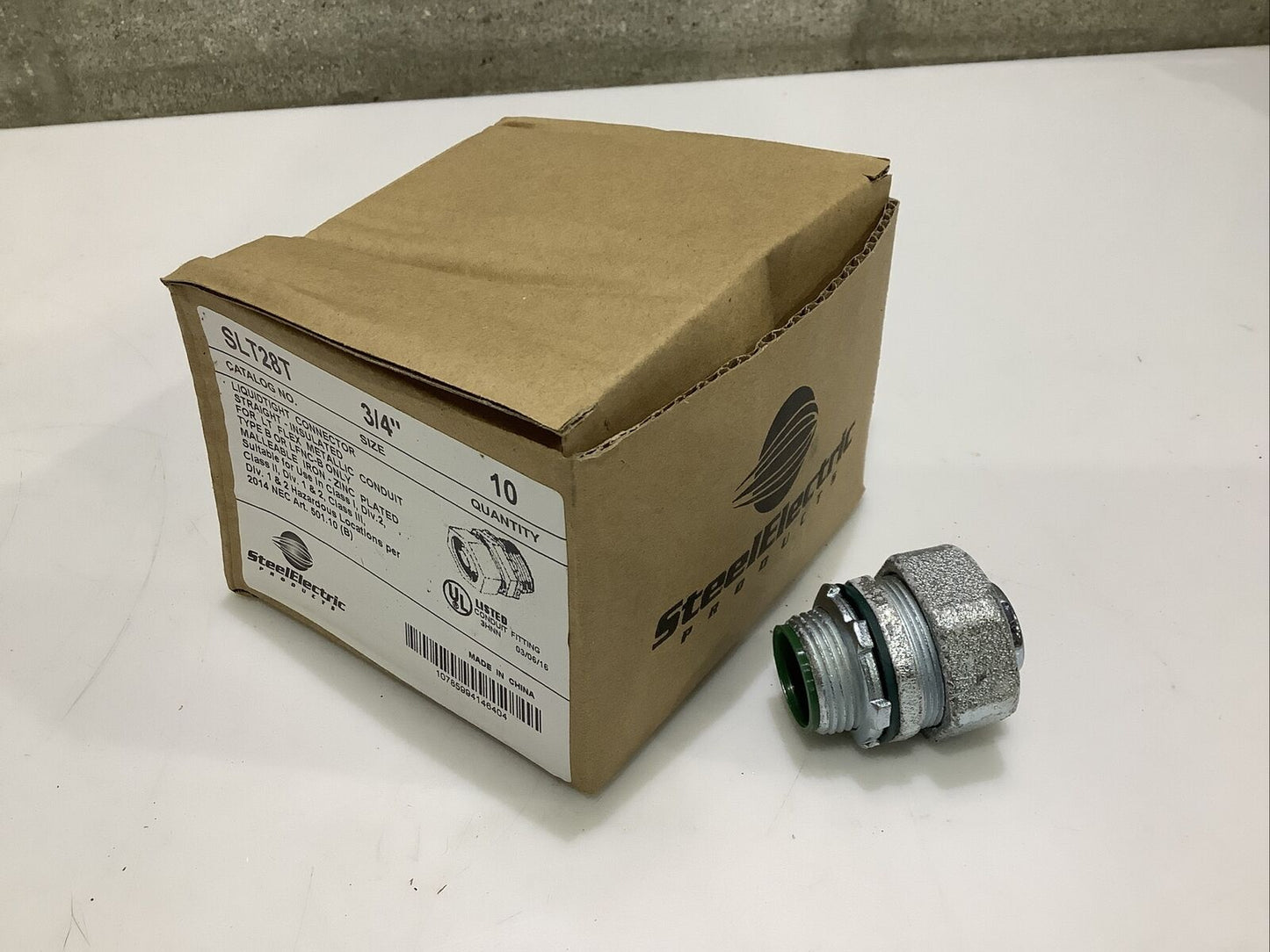 STEEL ELECTRIC SLT28T LIQUIDTIGHT CONNECTOR INSULATED 3/4IN - QTY 100 ECH BOX