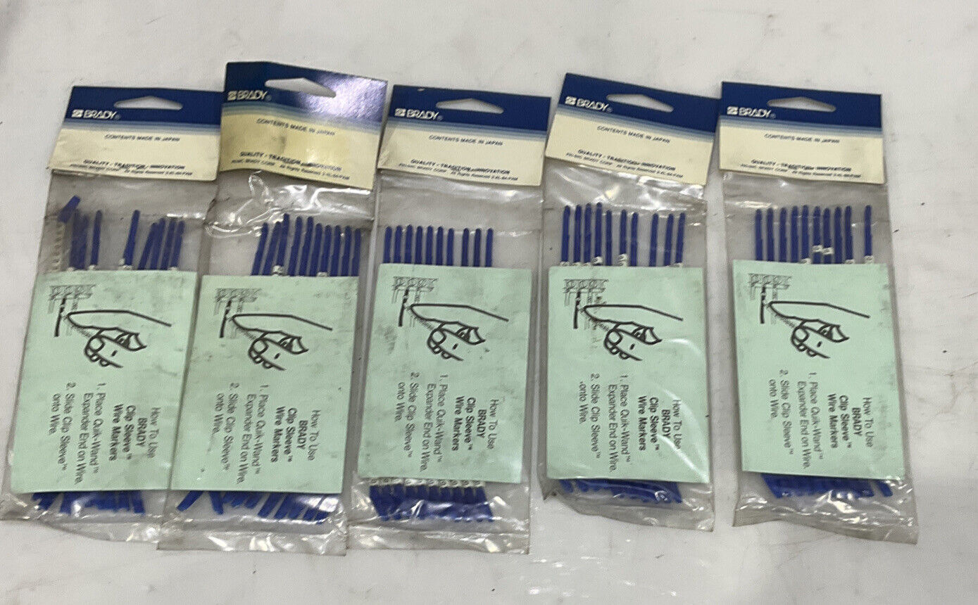 BRADY SCN-13-D CLIP-SLEEVE WIRE MARKERS LOT OF 5 476