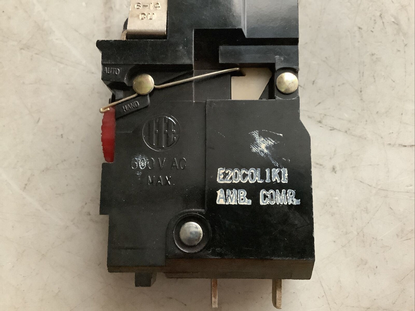 ITE E20COL1K1 OVERLOAD RELAY 600VAC 476