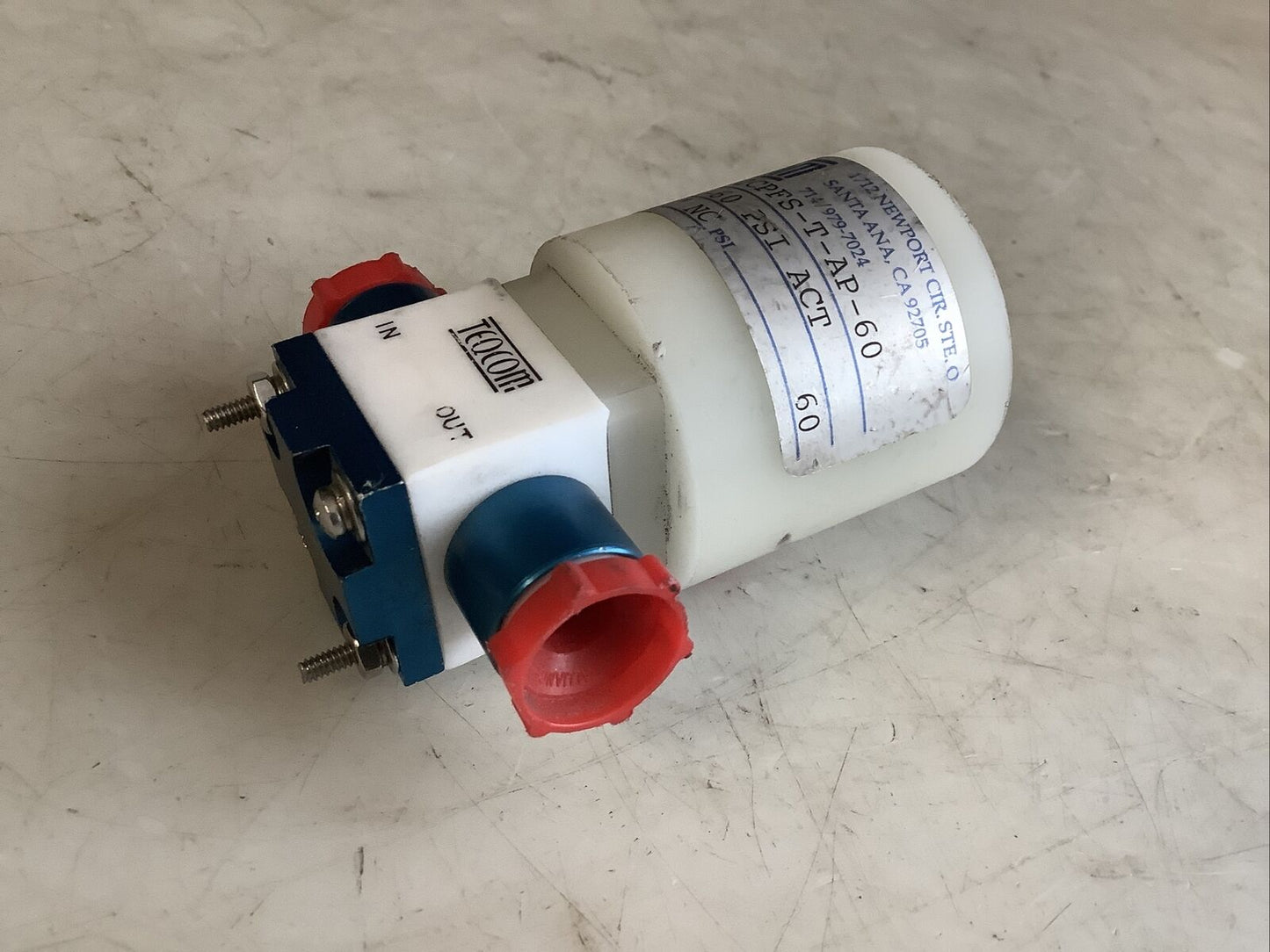 TEQCOM M442CPFS-T-AP-60 MINIATURE SOLENOID VALVE 45-60V 60PSI 1/4IN NC 476