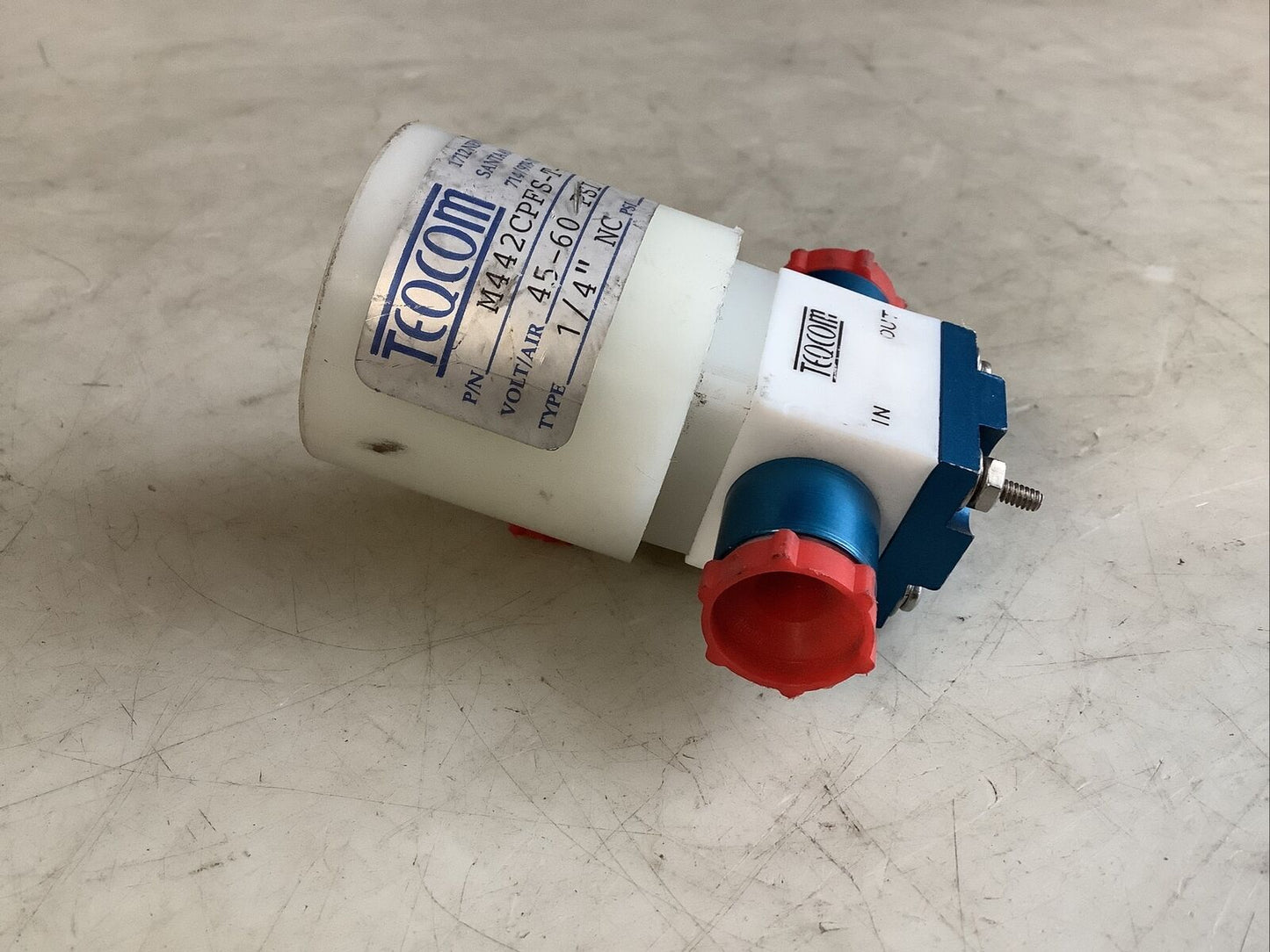 TEQCOM M442CPFS-T-AP-60 MINIATURE SOLENOID VALVE 45-60V 60PSI 1/4IN NC 476