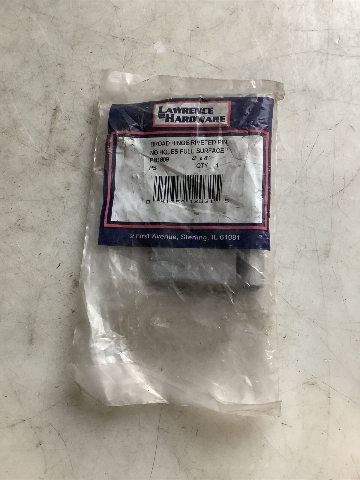 LAWRENCE HARDWARE PB1809 BROAD HINGE 4IN X 4IN 476