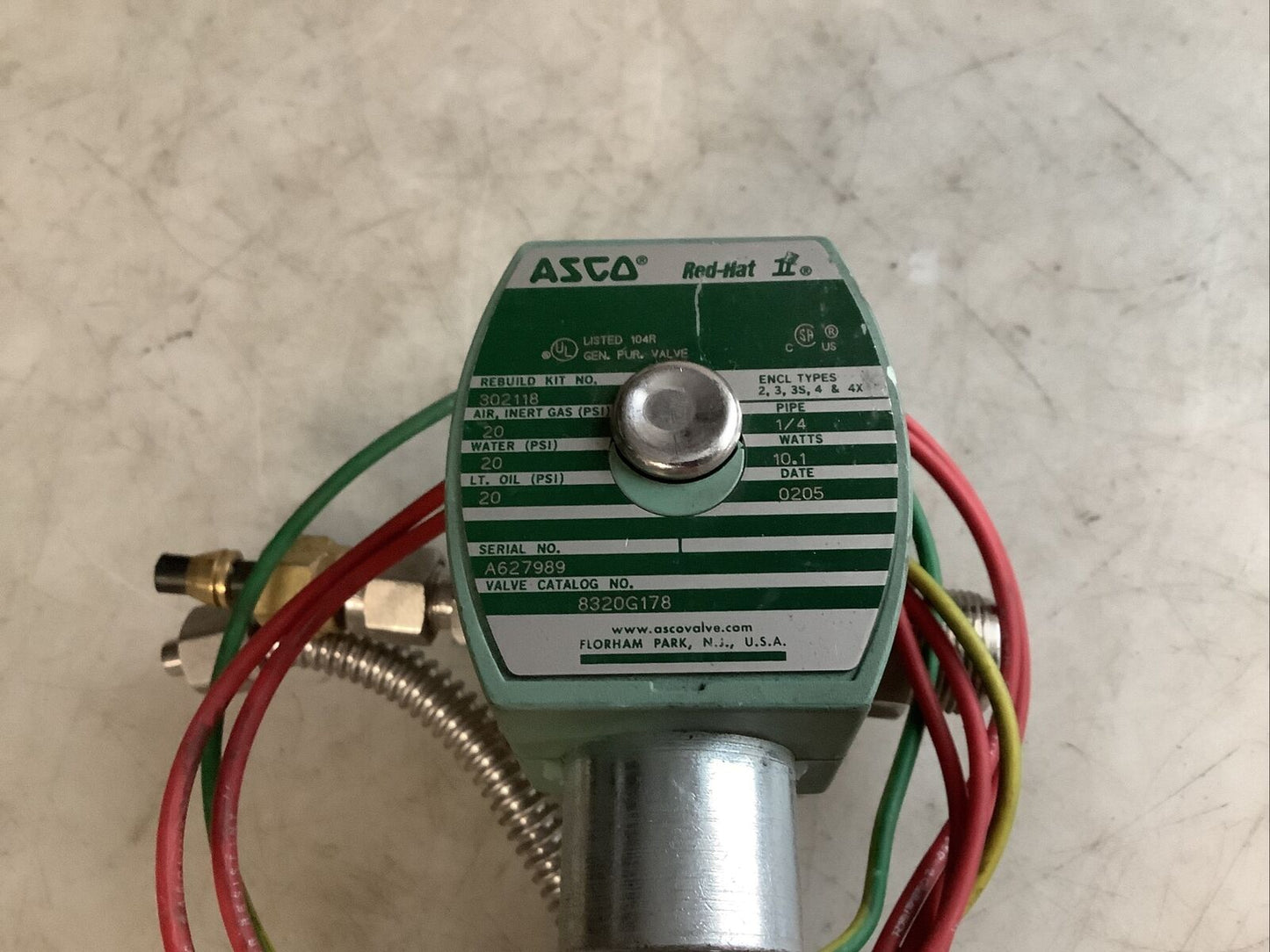 ASCO 8320G178 SOLENOID VALVE 1/4IN 476
