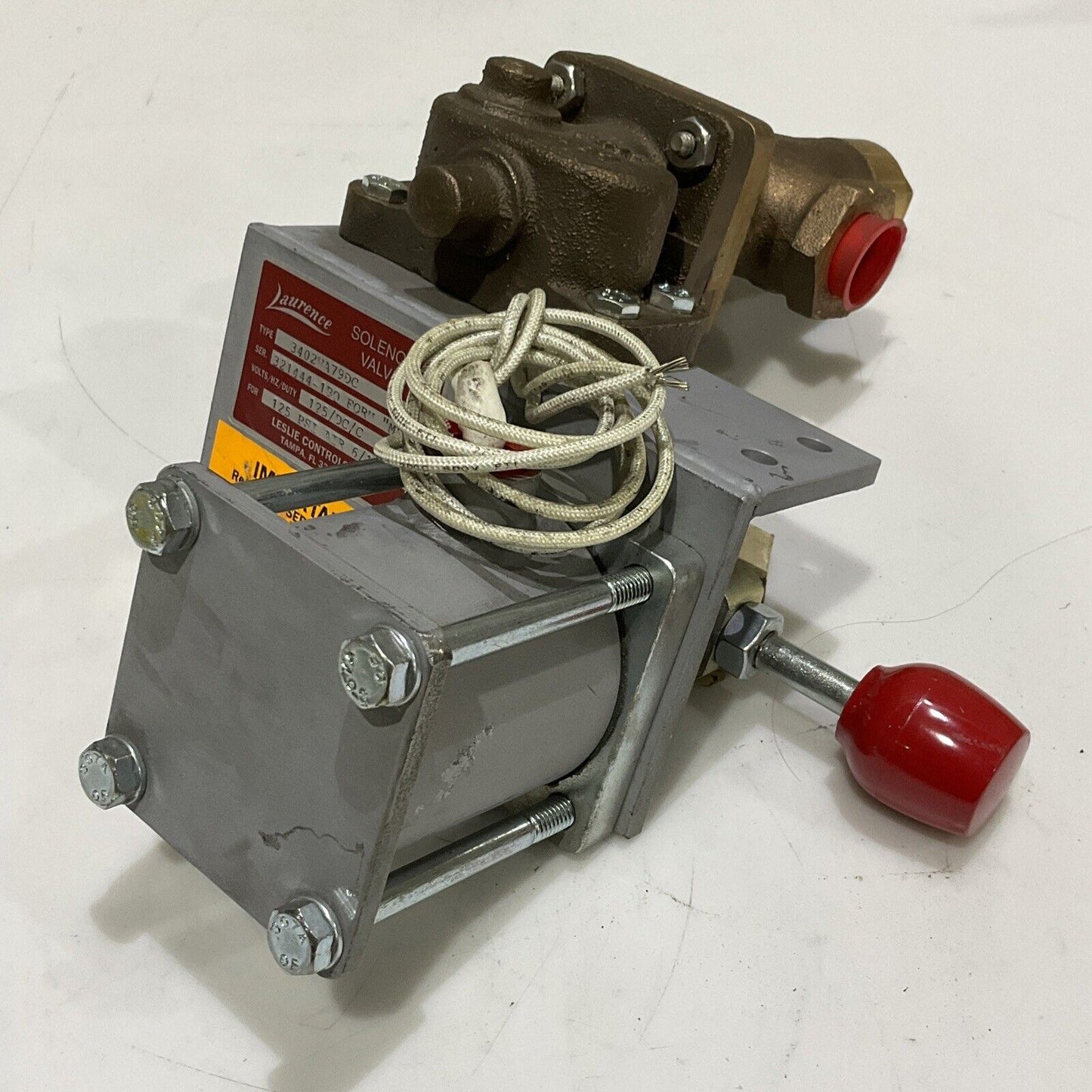 LAURENCE 3402WA79DC SOLENOID VALVE 125 DC FORM “M” 125 PSI AIR 476