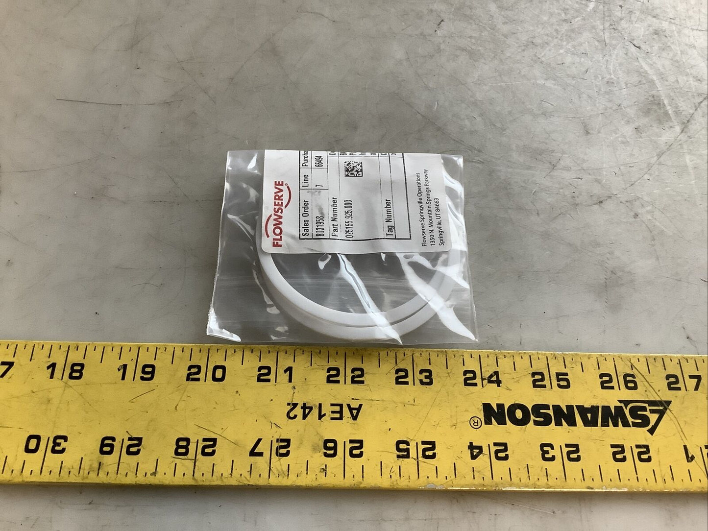 FLOWSERVE 025155.925.000 BACKUP RING 3.12IN OD DASH 335 PLASTIC PTFE 476 - QTY 2