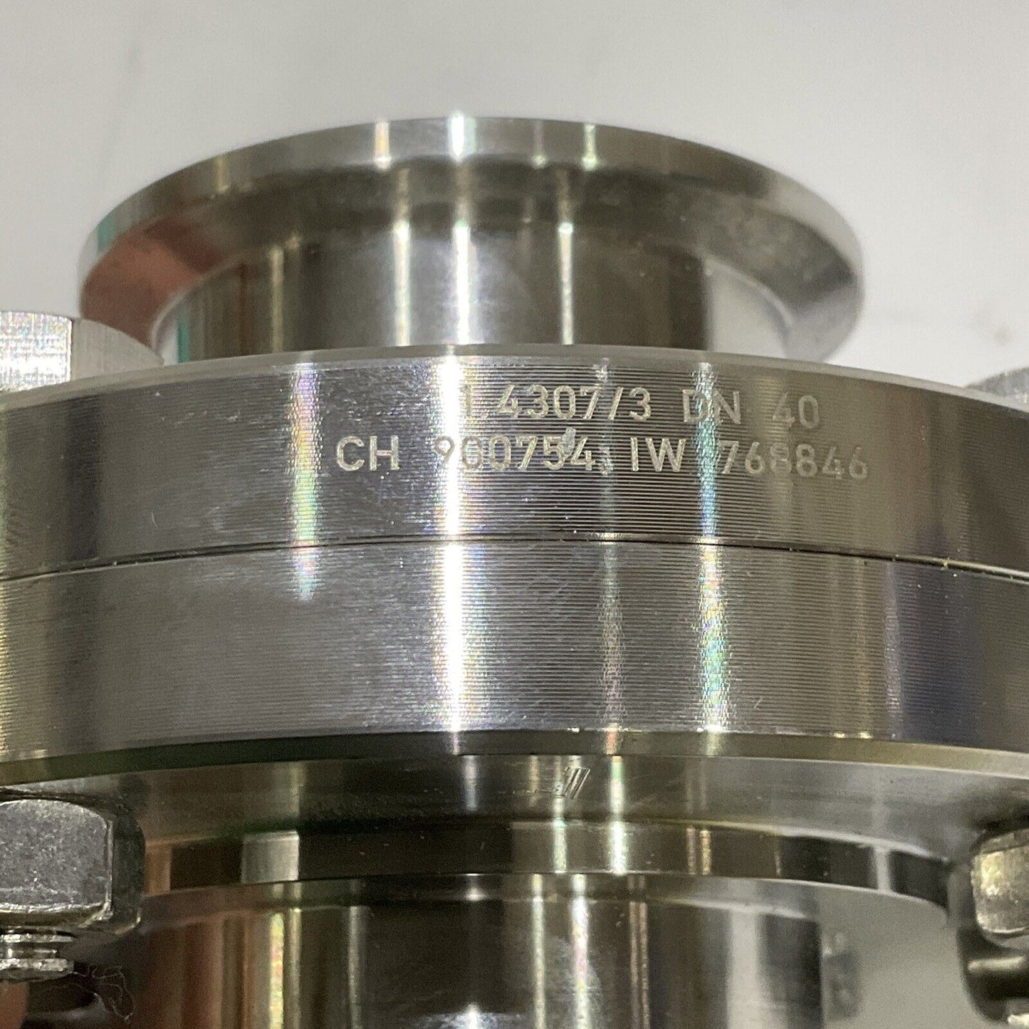 AWH MANUAL DIN BUTTERFLY VALVE W/ 1.4307/3 DN CH 772213 BA 851841 ADAPTER CDM