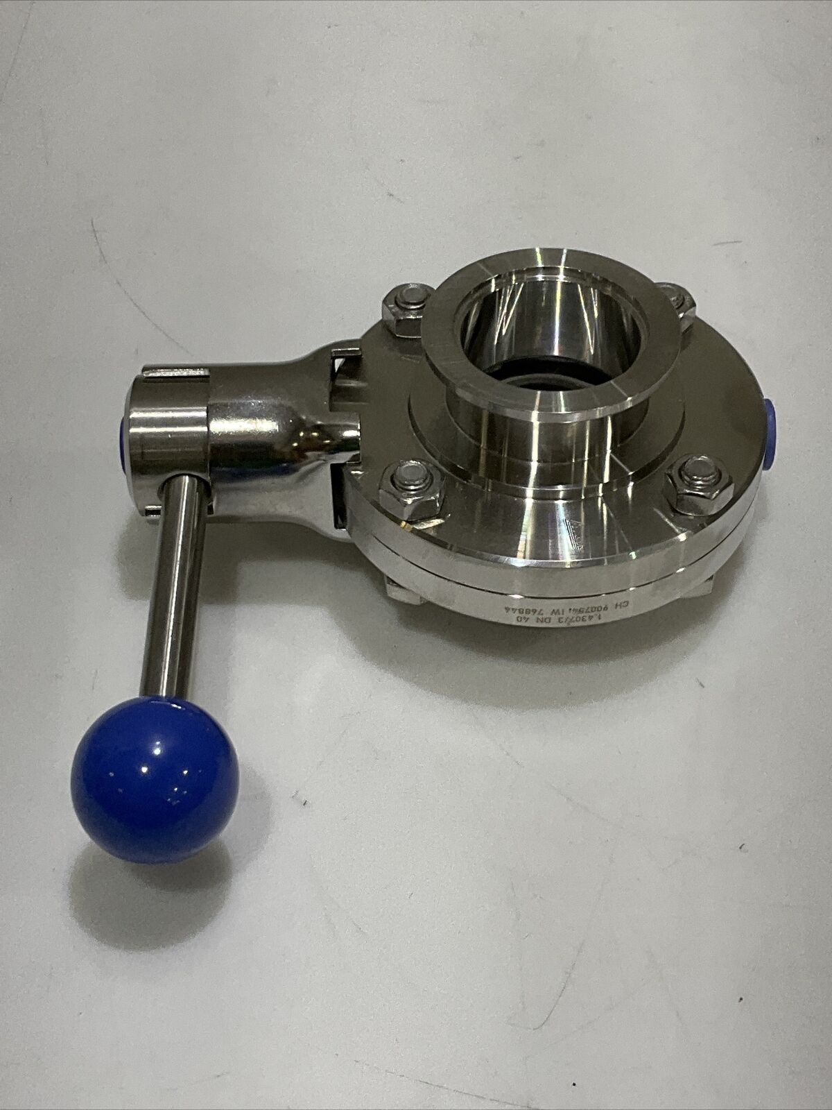 AWH MANUAL DIN BUTTERFLY VALVE W/ 1.4307/3 DN CH 772213 BA 851841 ADAPTER CDM