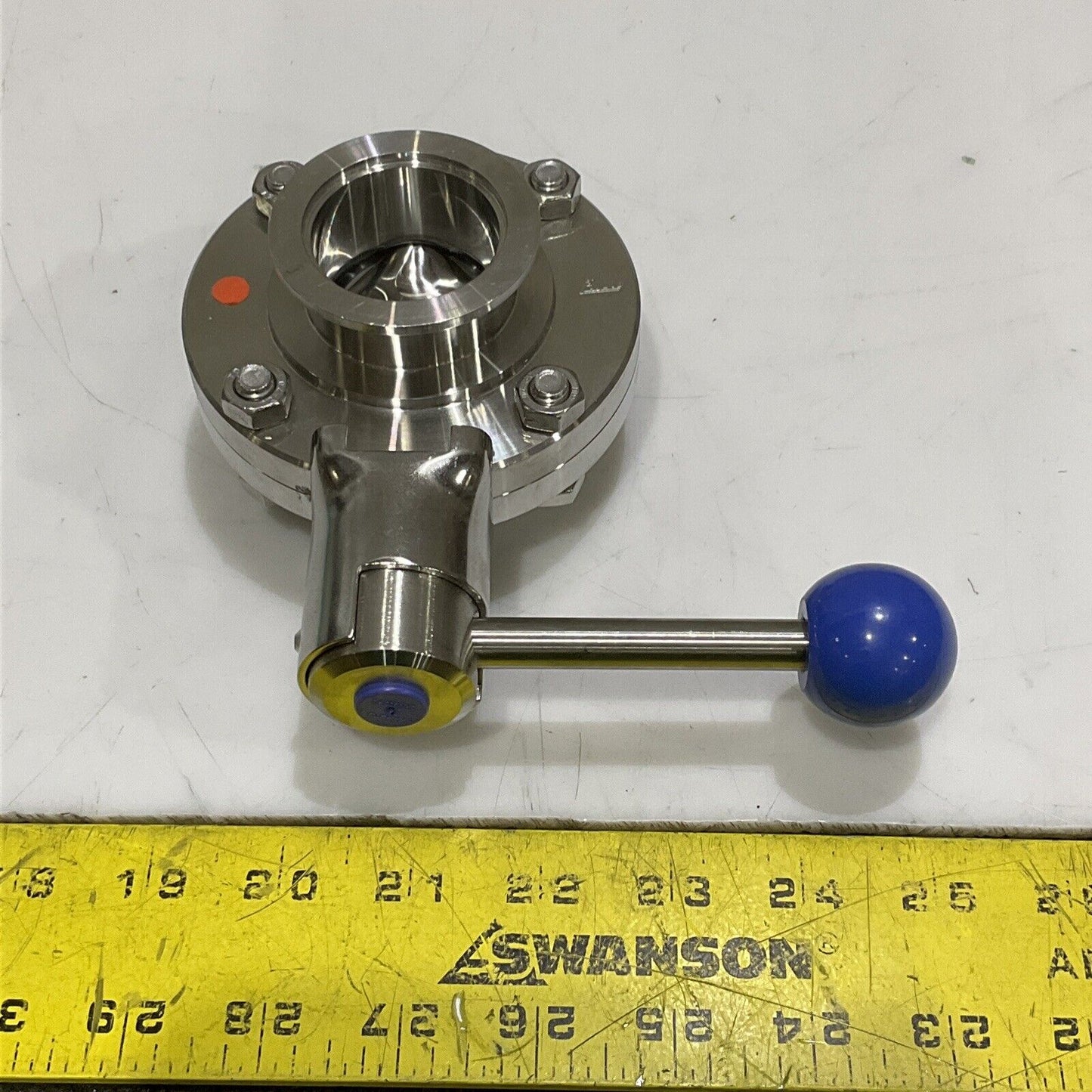 AWH MANUAL DIN BUTTERFLY VALVE W/ 1.4307/3 DN CH 772213 BA 851841 ADAPTER CDM