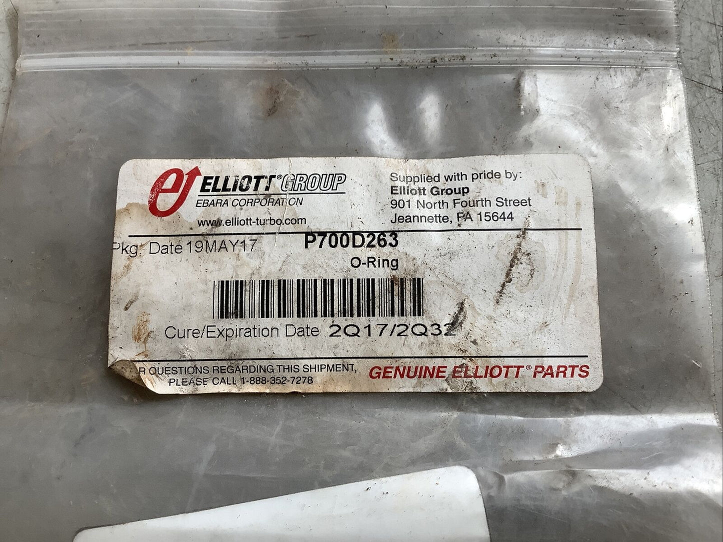 ELLIOTT P700D263 O-RING 476